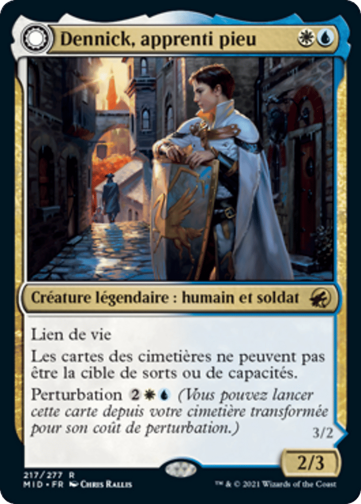 Dennick, apprenti pieu // Dennick, apparition pieuse — Innistrad: Midnight Hunt — Magic: The Gathering