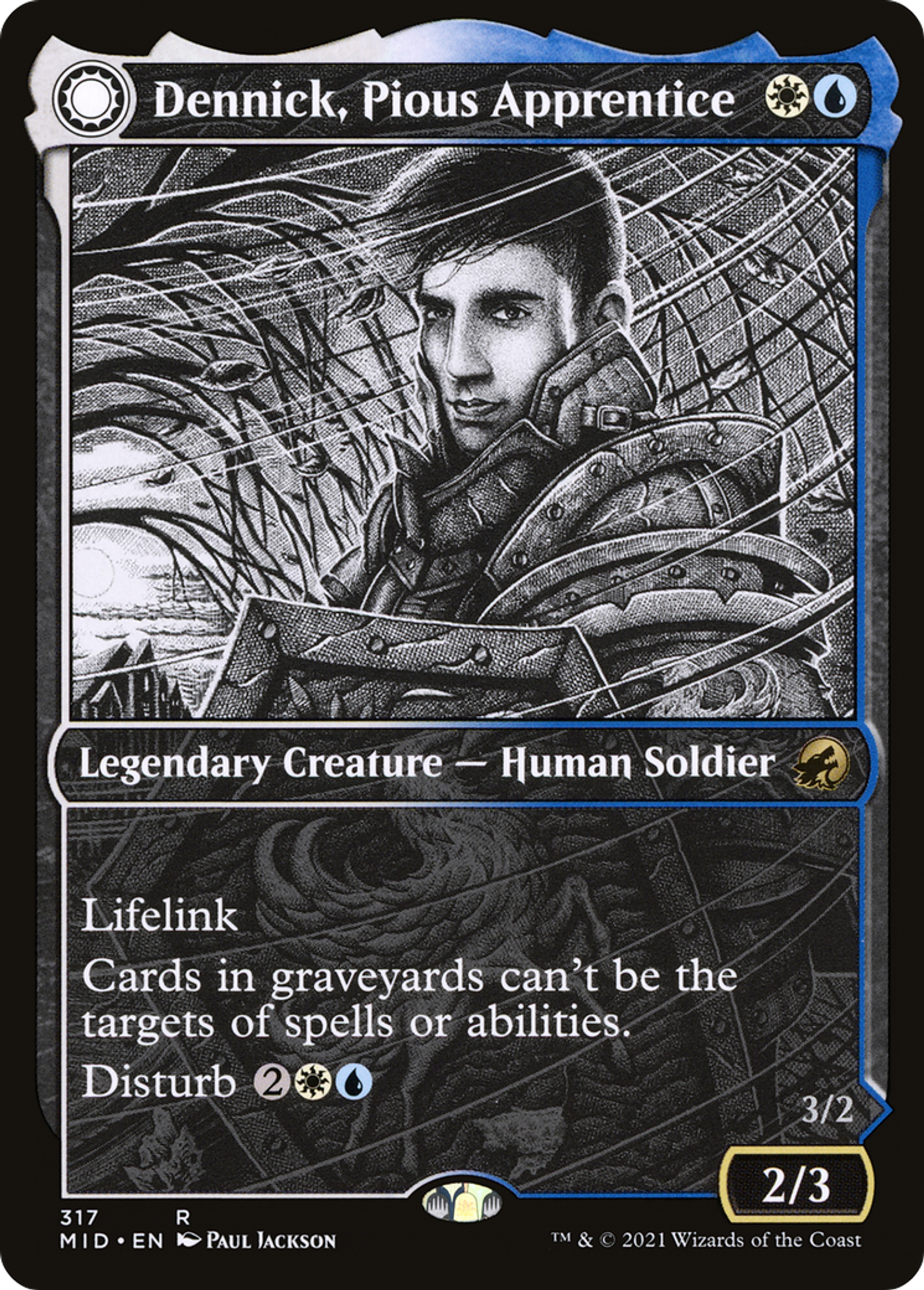 Dennick, Pious Apprentice // Dennick, Pious Apparition — Innistrad: Midnight Hunt — Magic: The Gathering