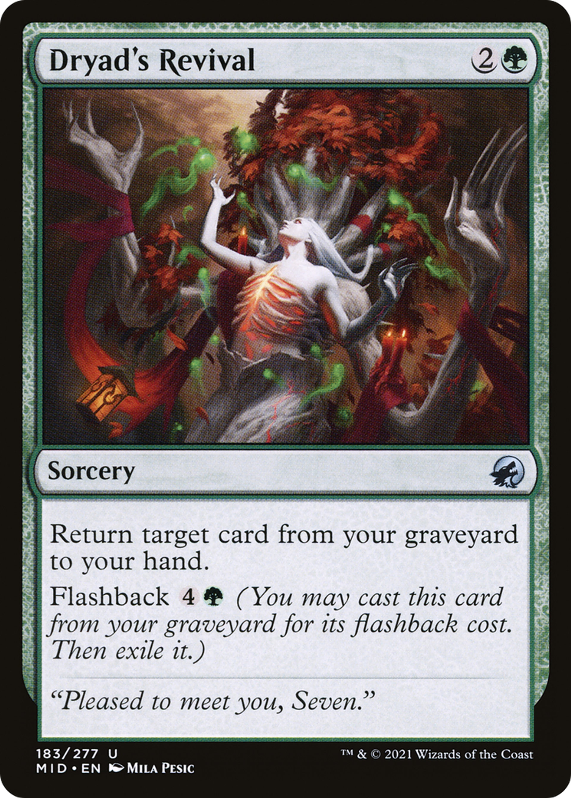 Réanimation de la dryade — Innistrad: Midnight Hunt — Magic: The Gathering