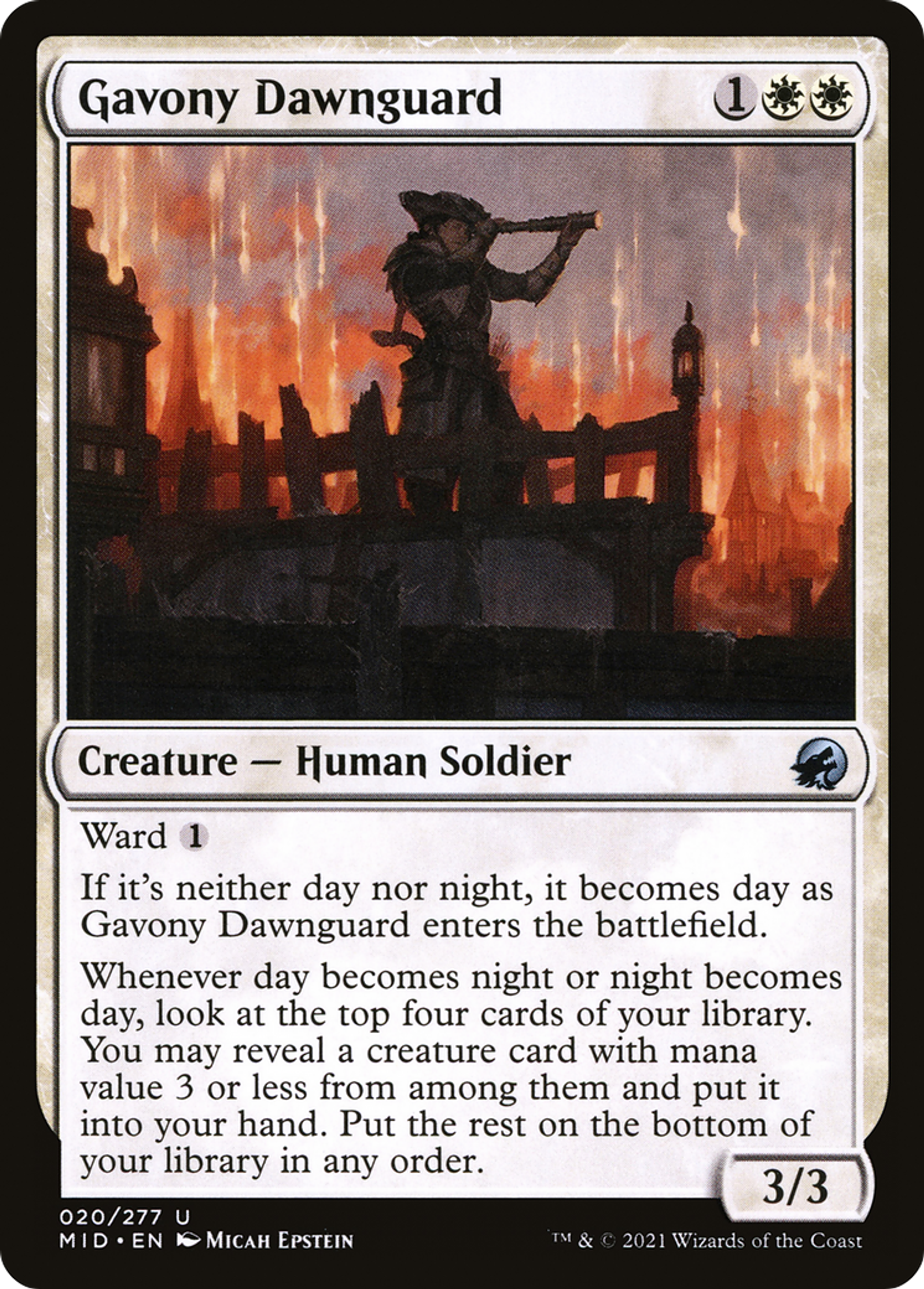 Gavony Dawnguard — Innistrad: Midnight Hunt — Magic: The Gathering