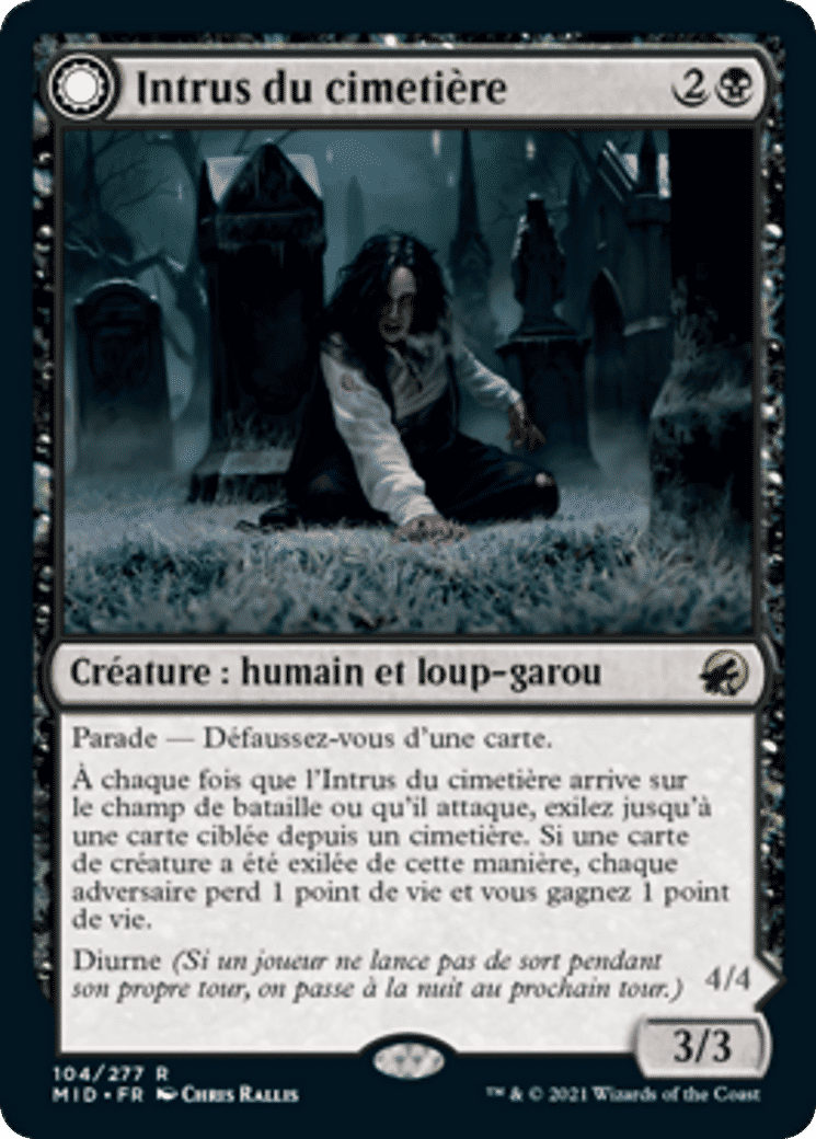 Intrus du cimetière // Goinfre du cimetière — Innistrad: Midnight Hunt — Magic: The Gathering