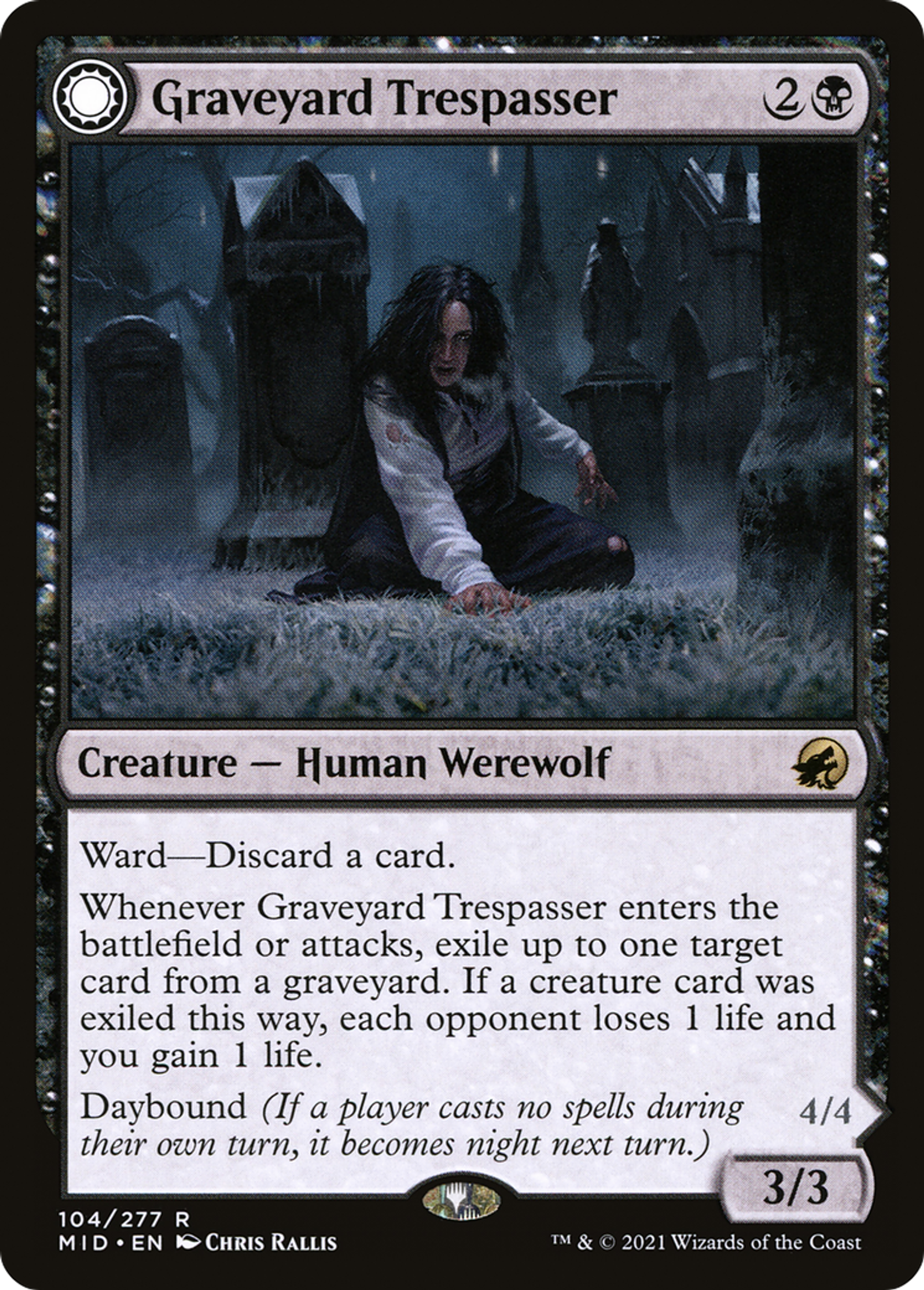 Graveyard Trespasser // Graveyard Glutton — Innistrad: Midnight Hunt — Magic: The Gathering
