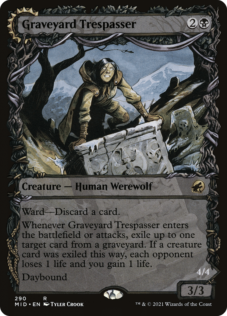 Graveyard Trespasser // Graveyard Glutton — Innistrad: Midnight Hunt — Magic: The Gathering