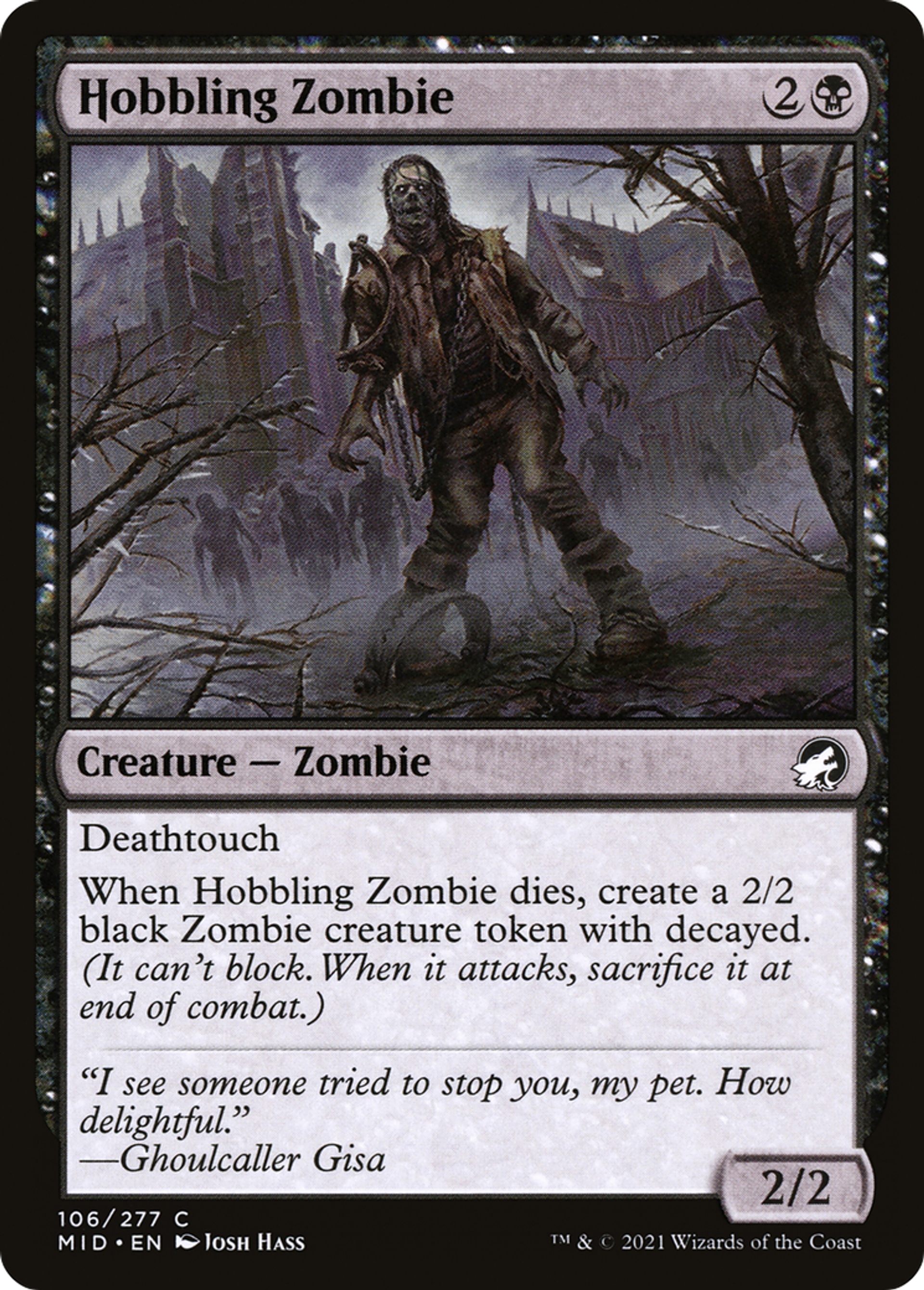 Hobbling Zombie — Innistrad: Midnight Hunt — Magic: The Gathering