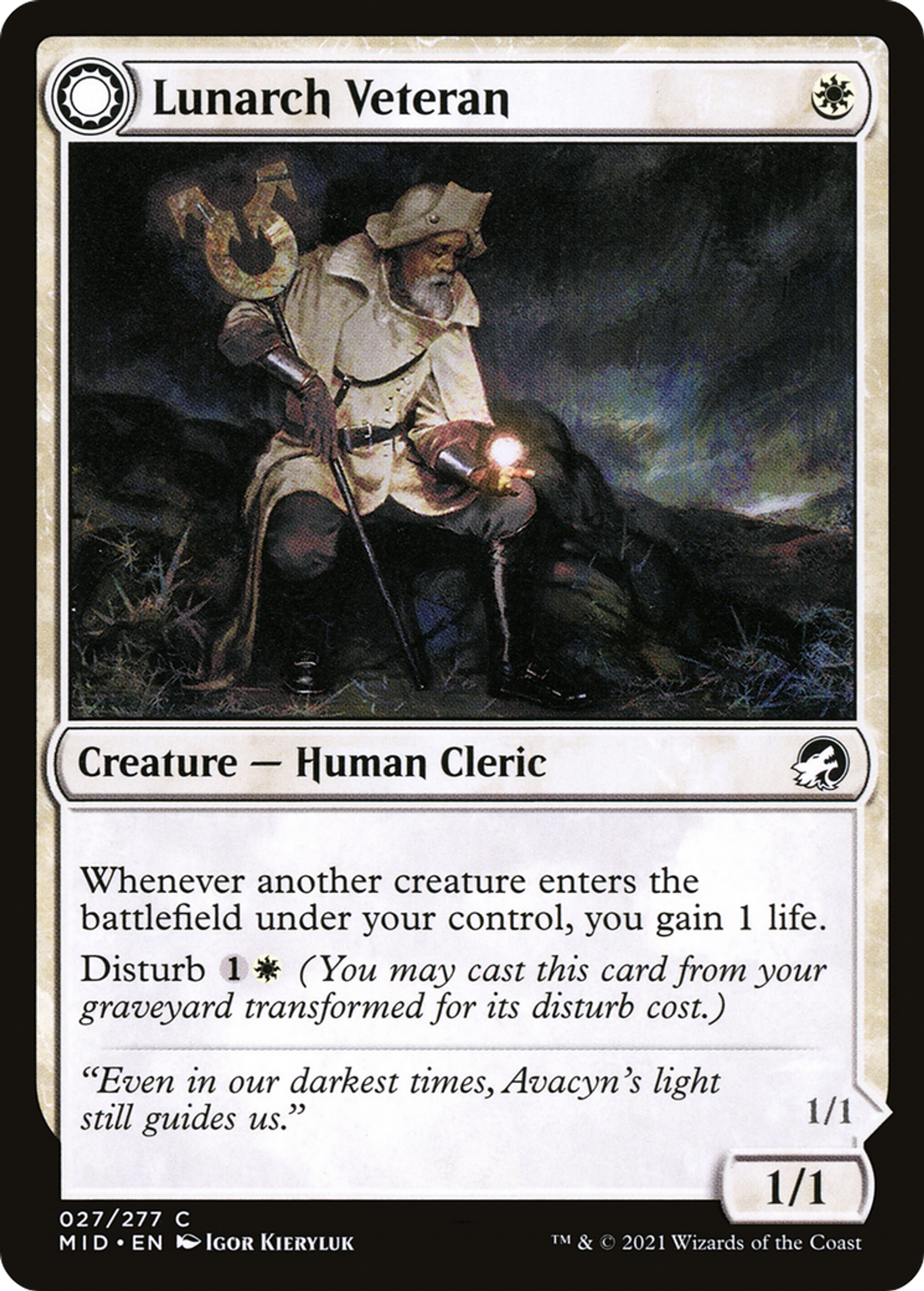 Lunarch Veteran // Luminous Phantom — Innistrad: Midnight Hunt — Magic: The Gathering