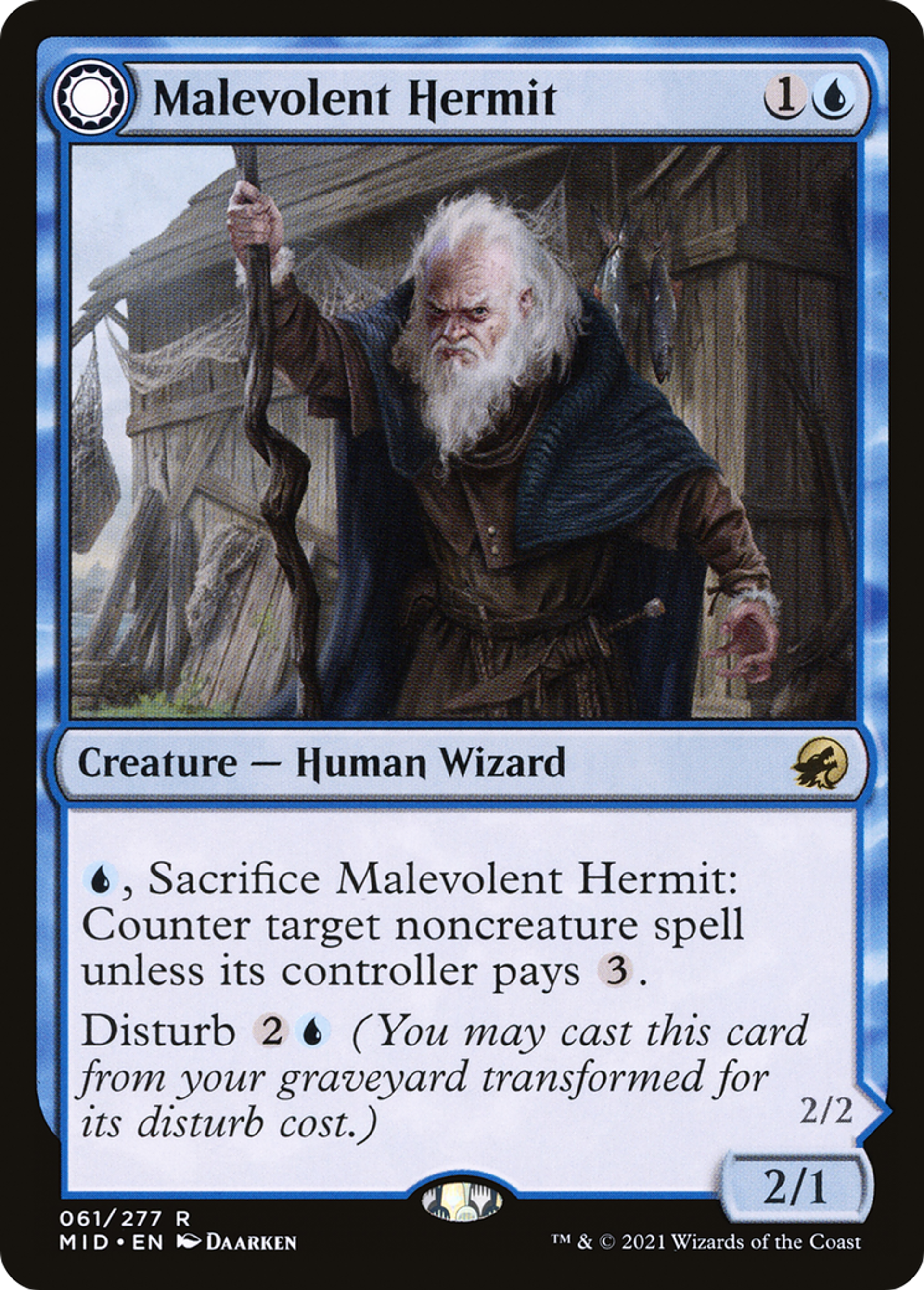 Ermite maléfique // Geist bienveillant — Innistrad: Midnight Hunt — Magic: The Gathering