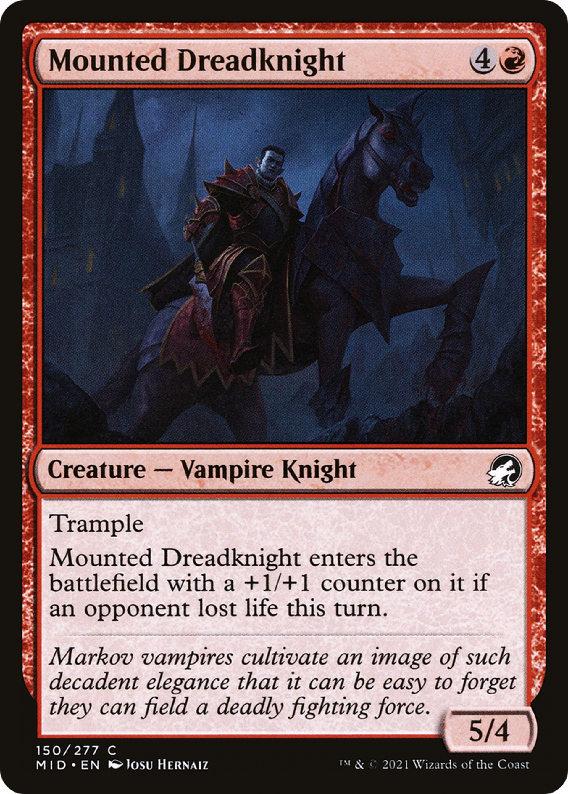 Chevalier de l'effroi à cheval — Innistrad: Midnight Hunt — Magic: The Gathering