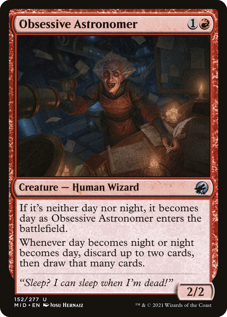 Obsessive Astronomer — Innistrad: Midnight Hunt — Magic: The Gathering