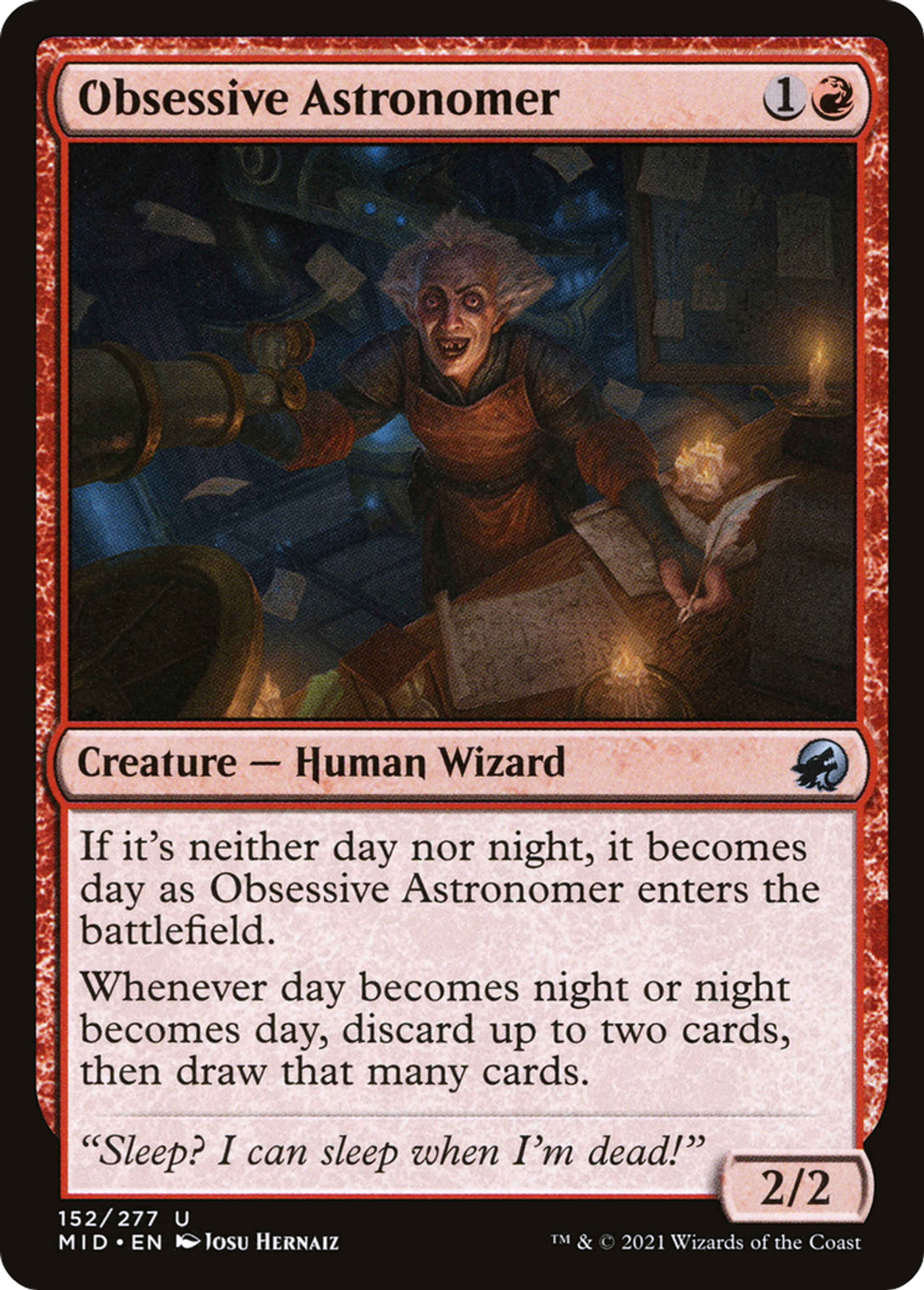 Astronome obsessionnel — Innistrad: Midnight Hunt — Magic: The Gathering