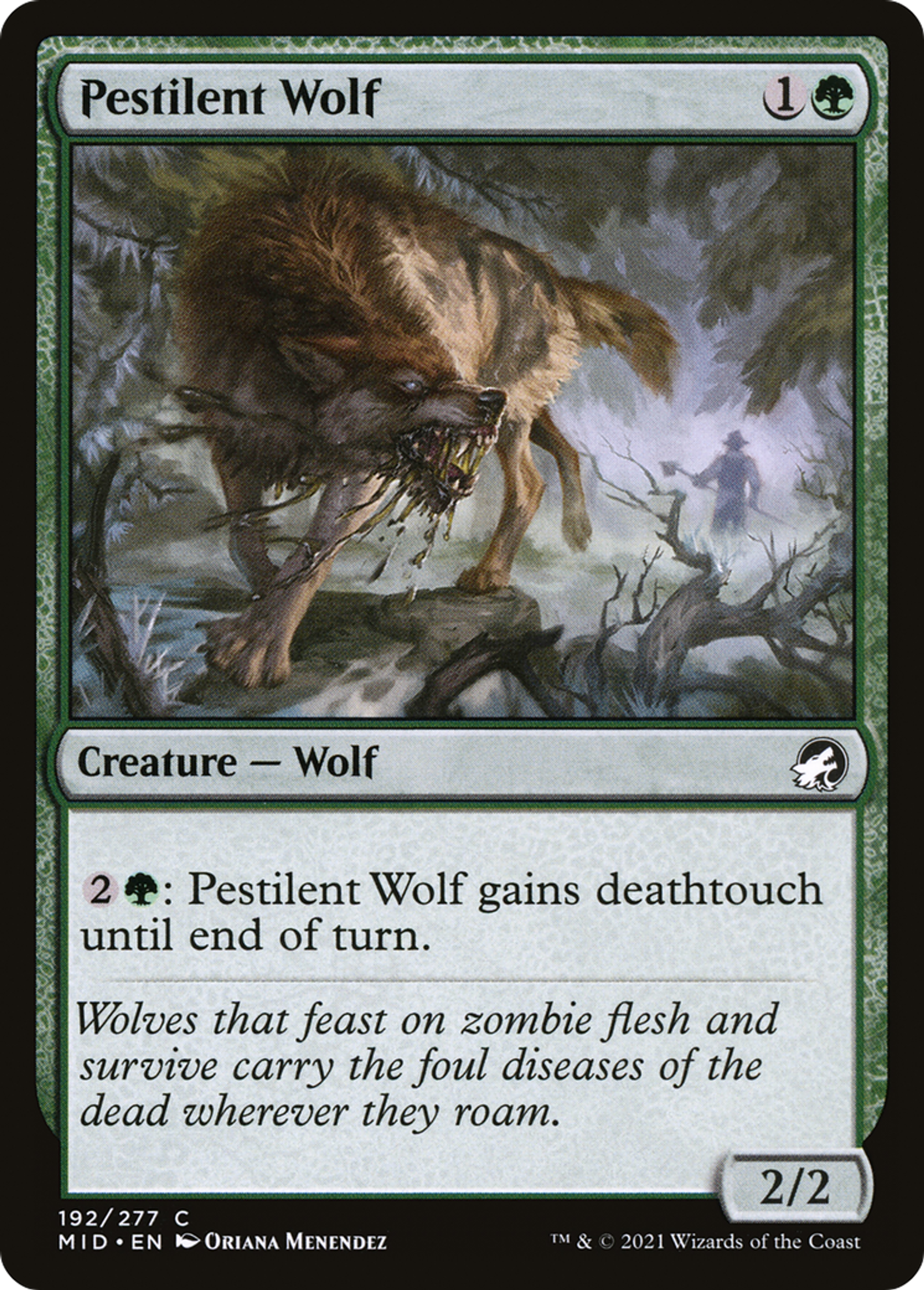 Loup pestiféré — Innistrad: Midnight Hunt — Magic: The Gathering