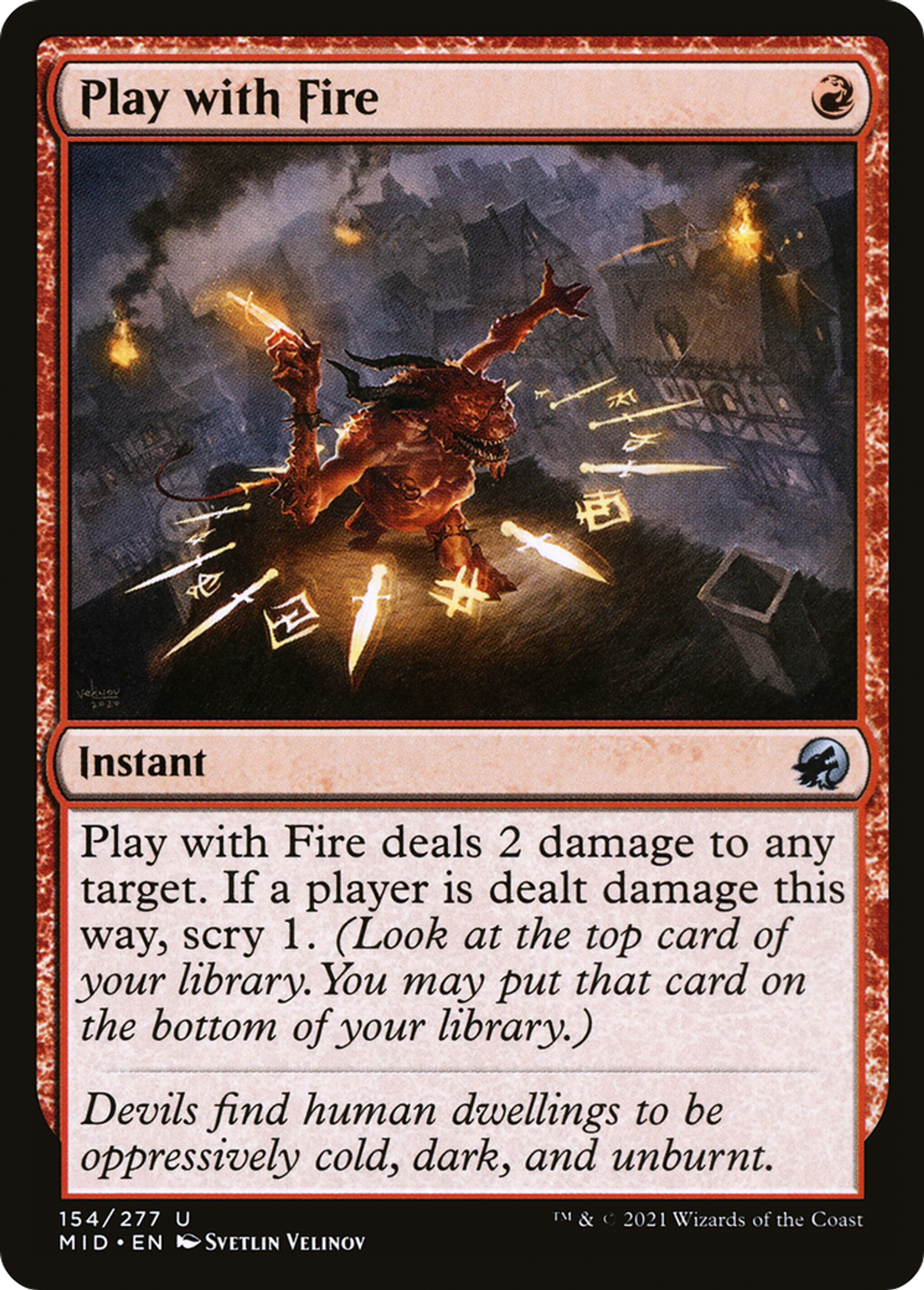 S'amuser avec le feu — Innistrad: Midnight Hunt — Magic: The Gathering