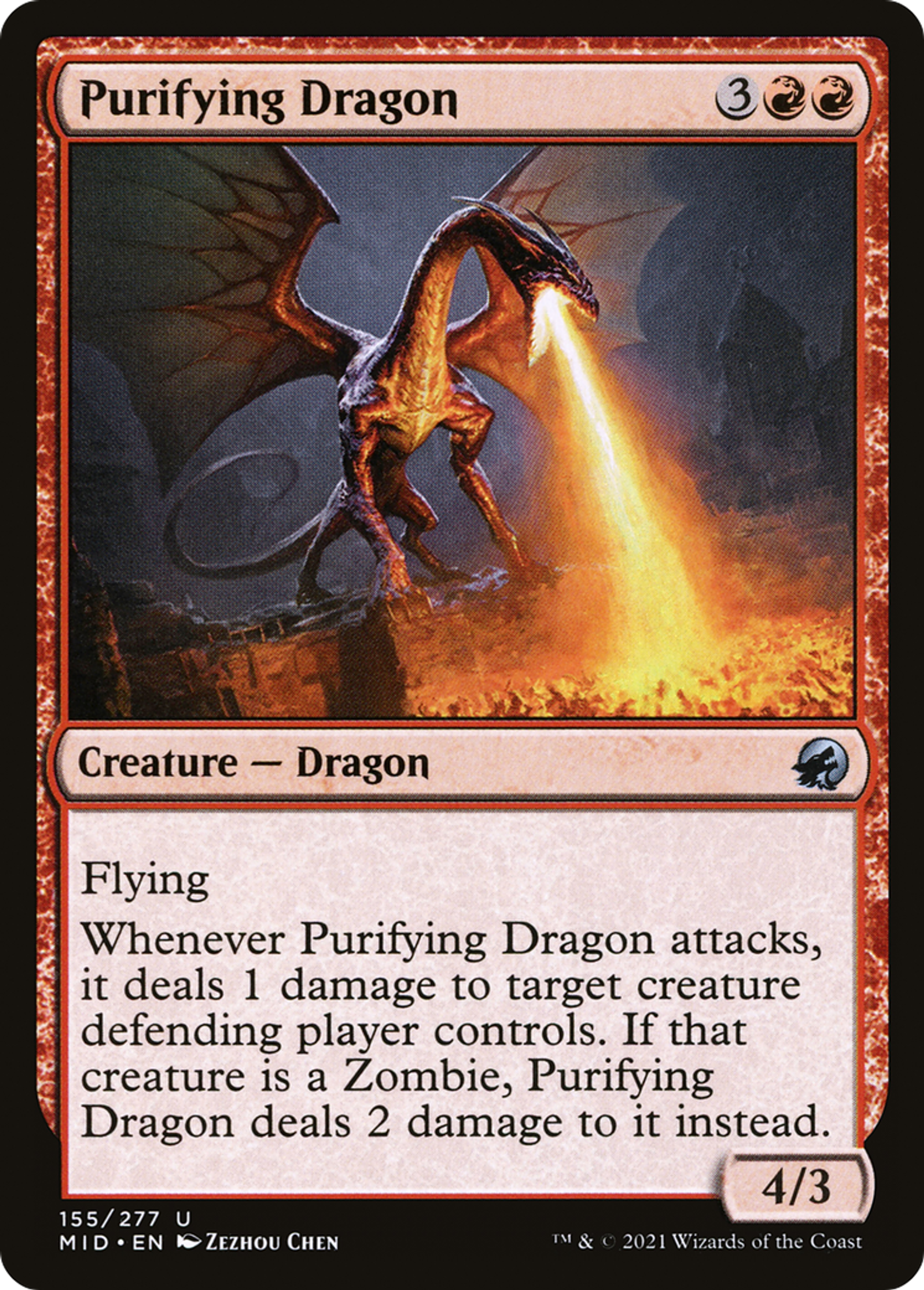 Dragon purificateur — Innistrad: Midnight Hunt — Magic: The Gathering