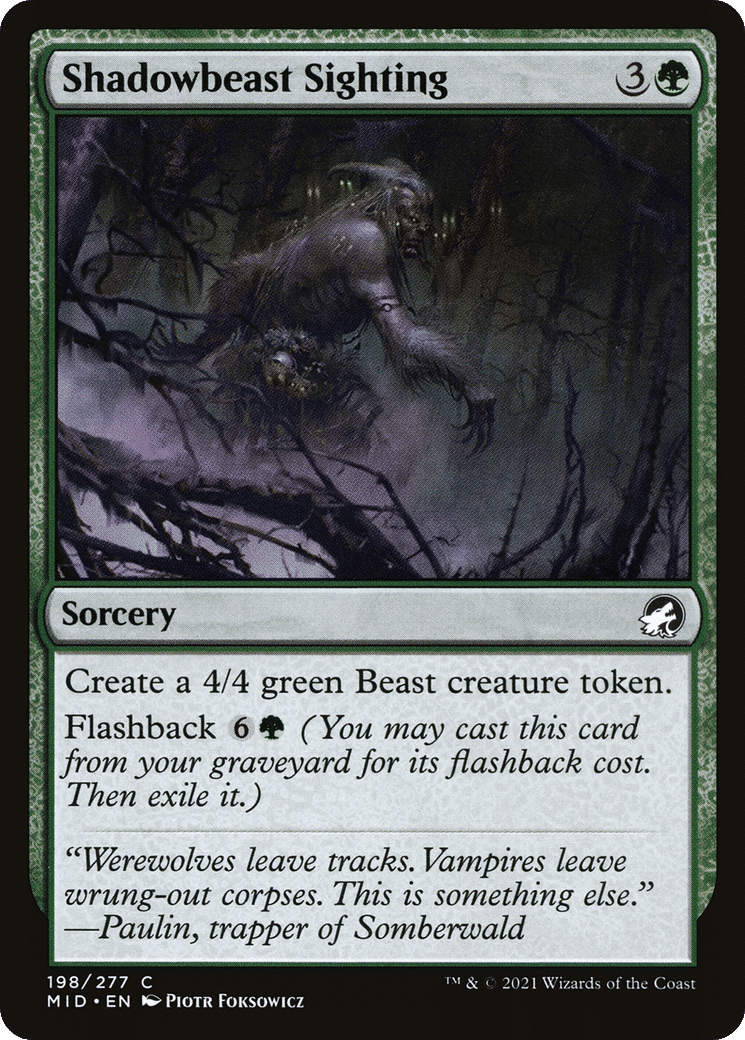 Shadowbeast Sighting — Innistrad: Midnight Hunt — Magic: The Gathering