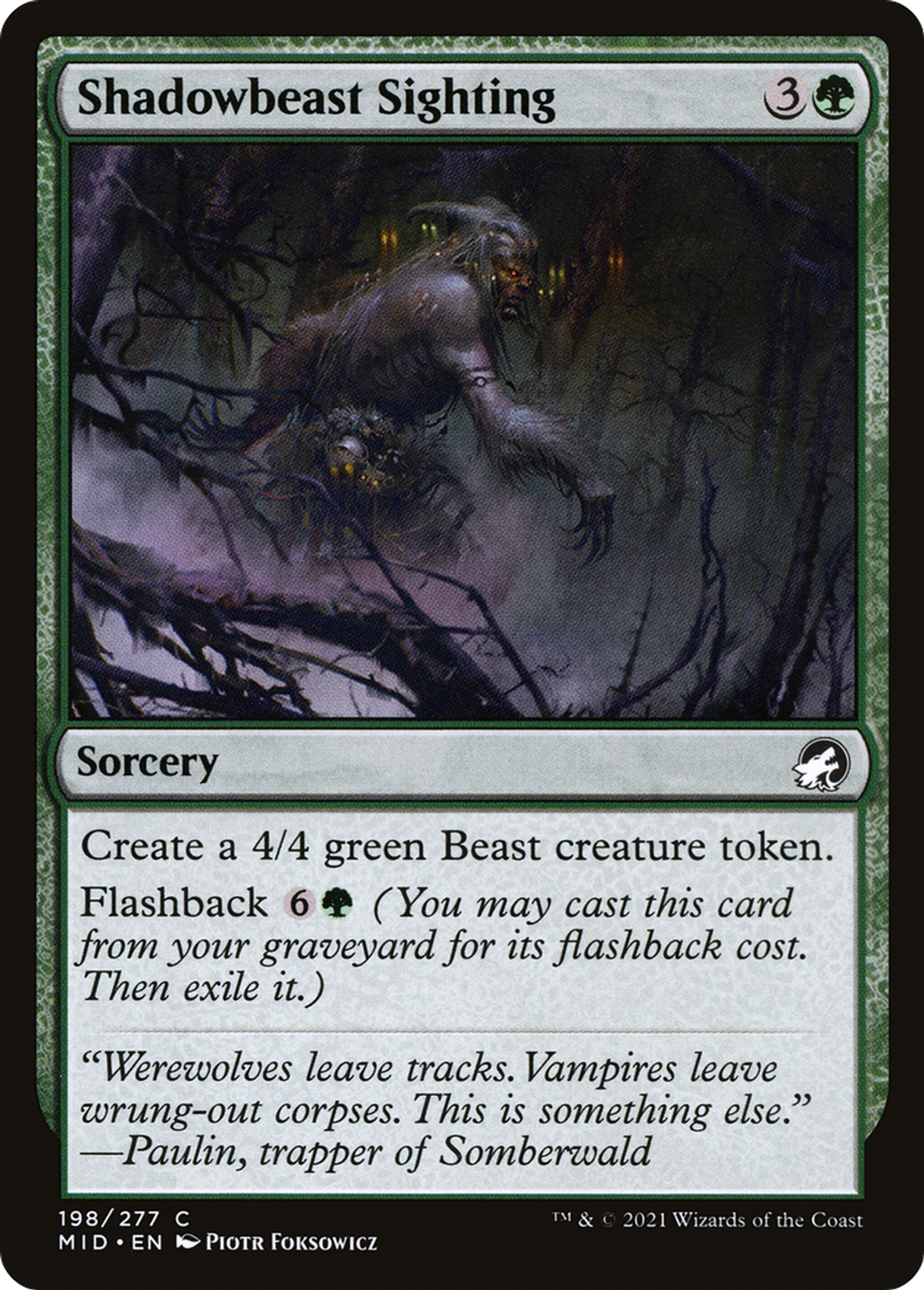 Shadowbeast Sighting — Innistrad: Midnight Hunt — Magic: The Gathering