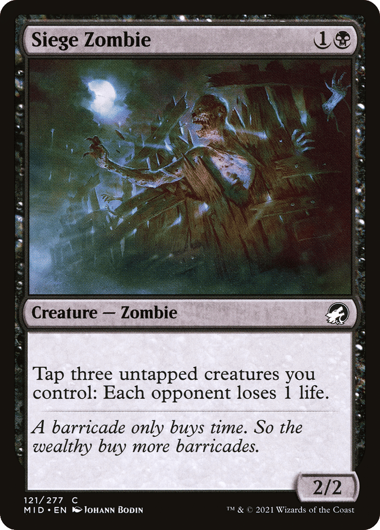 Siege Zombie — Innistrad: Midnight Hunt — Magic: The Gathering