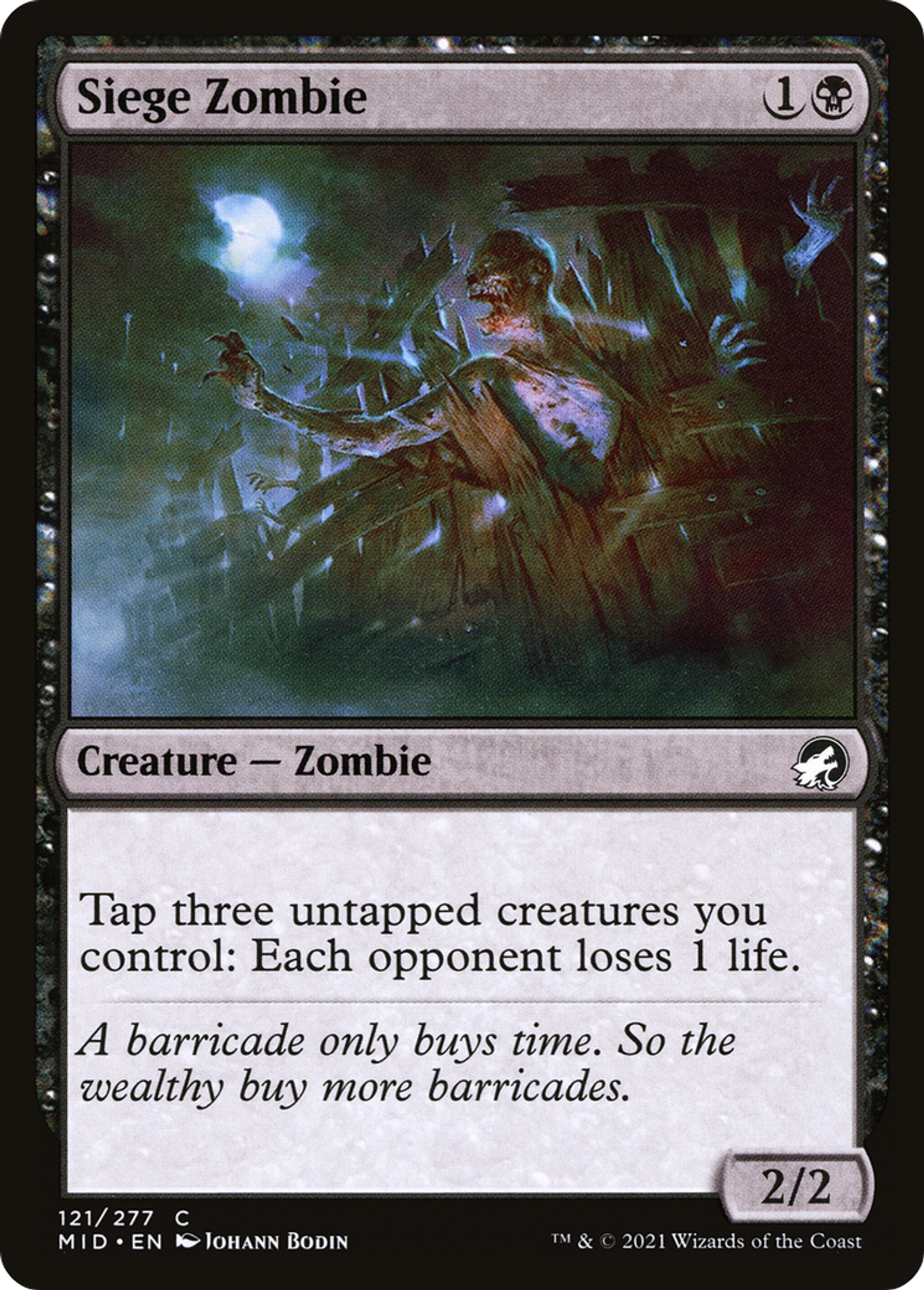 Siege Zombie — Innistrad: Midnight Hunt — Magic: The Gathering