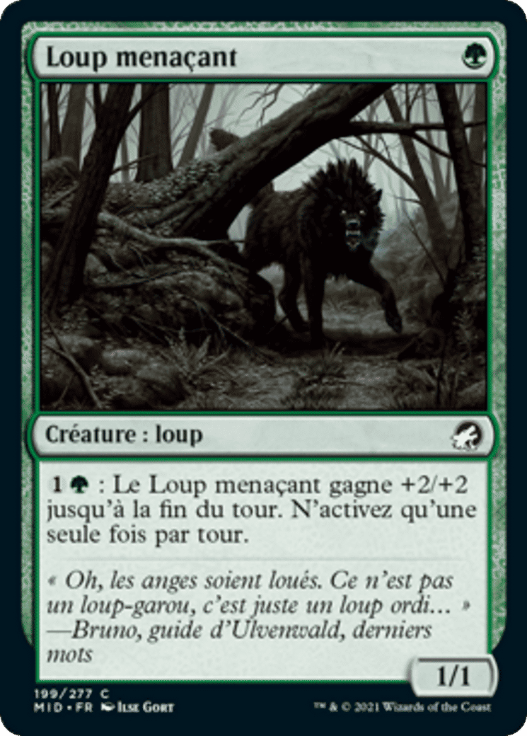 Loup menaçant — Innistrad: Midnight Hunt — Magic: The Gathering