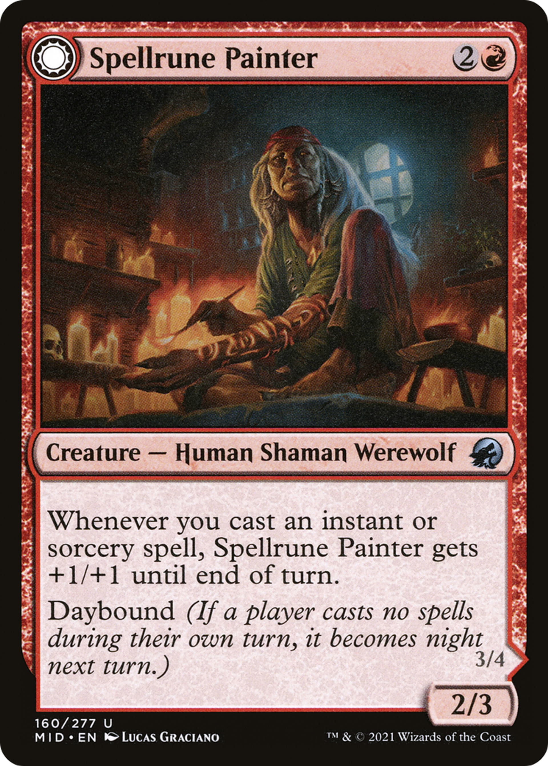 Peintre aux runes magiques // Hurleuse aux runes magiques — Innistrad: Midnight Hunt — Magic: The Gathering
