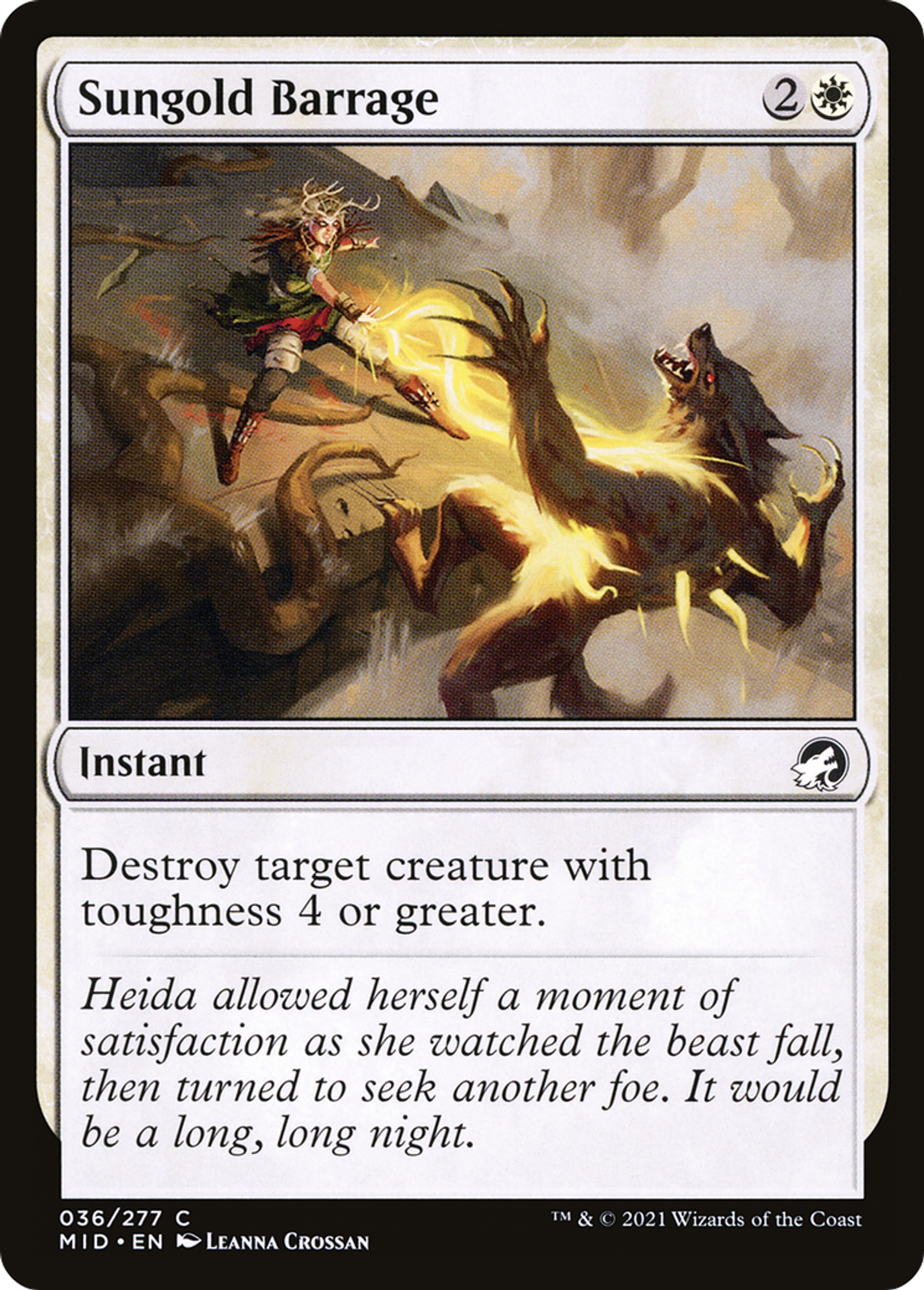 Barrage d'or solaire — Innistrad: Midnight Hunt — Magic: The Gathering