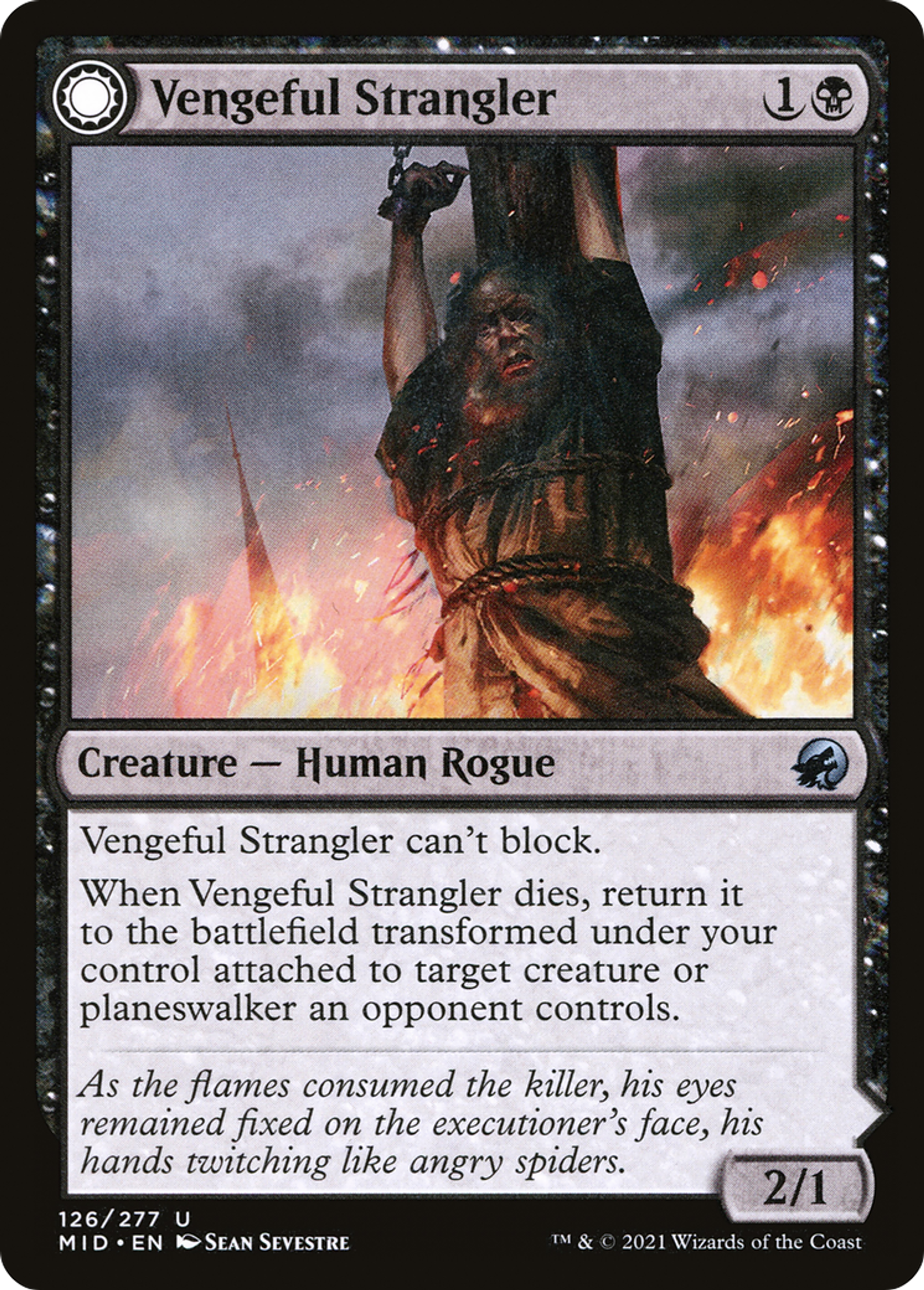 Étrangleur vengeur // Emprise étrangleuse — Innistrad: Midnight Hunt — Magic: The Gathering