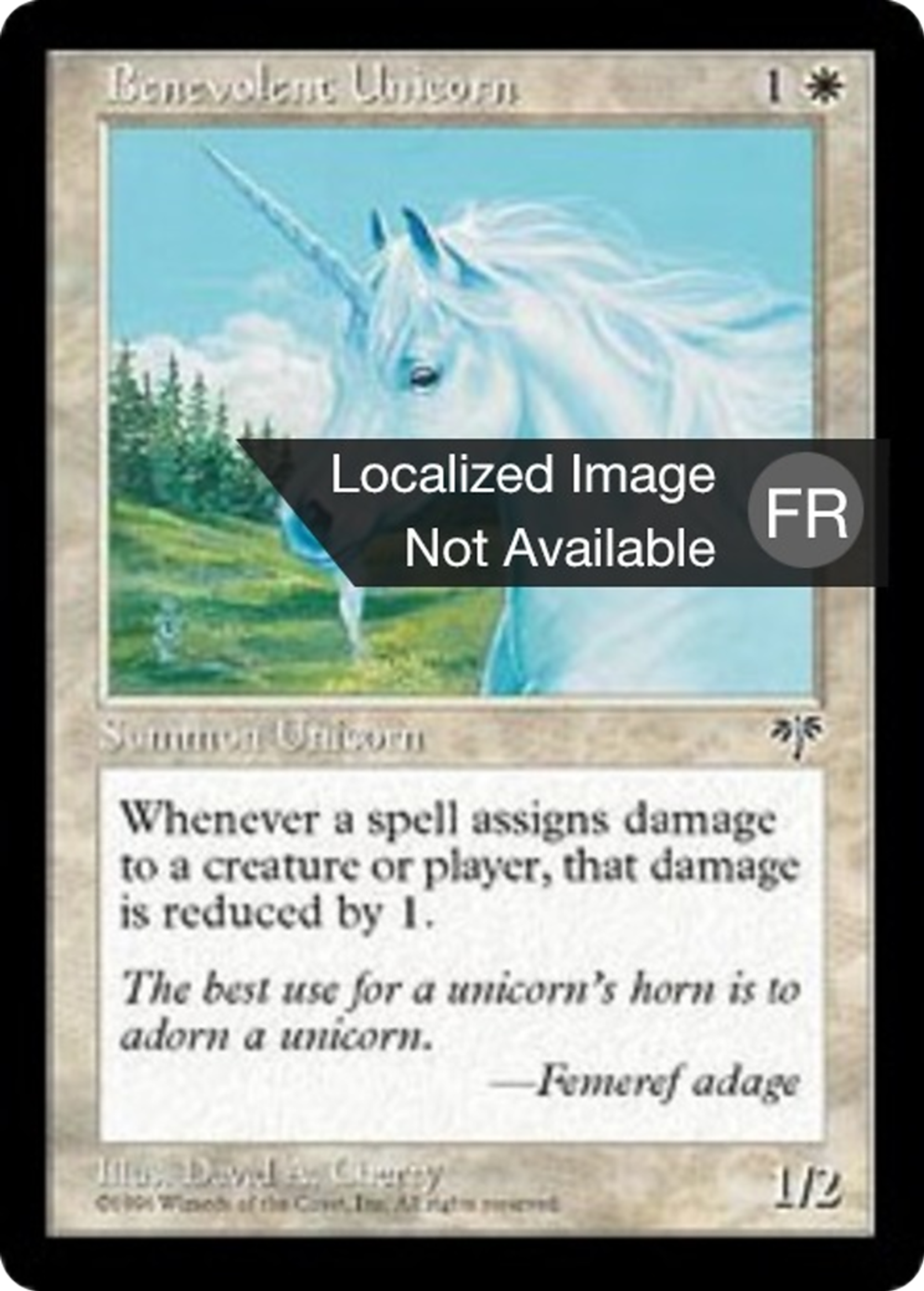 Licorne bienveillante — Mirage — Magic: The Gathering