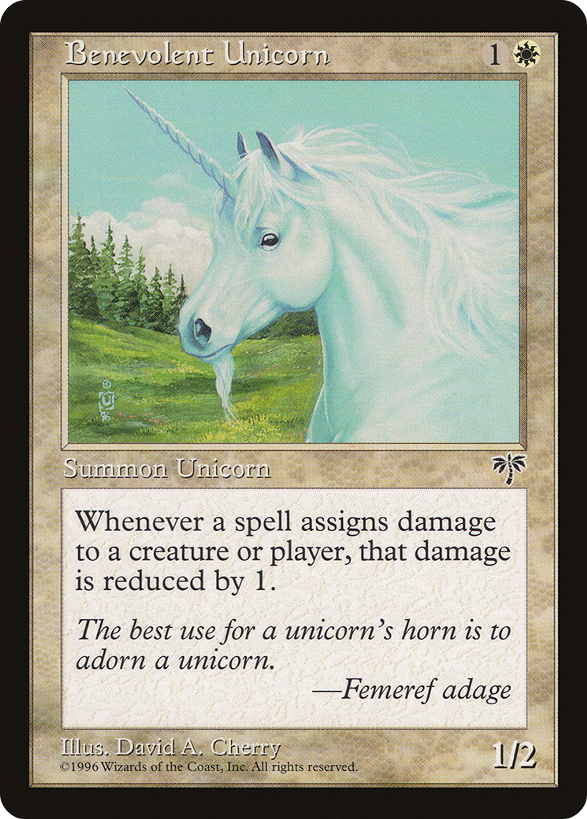 Benevolent Unicorn — Mirage — Magic: The Gathering