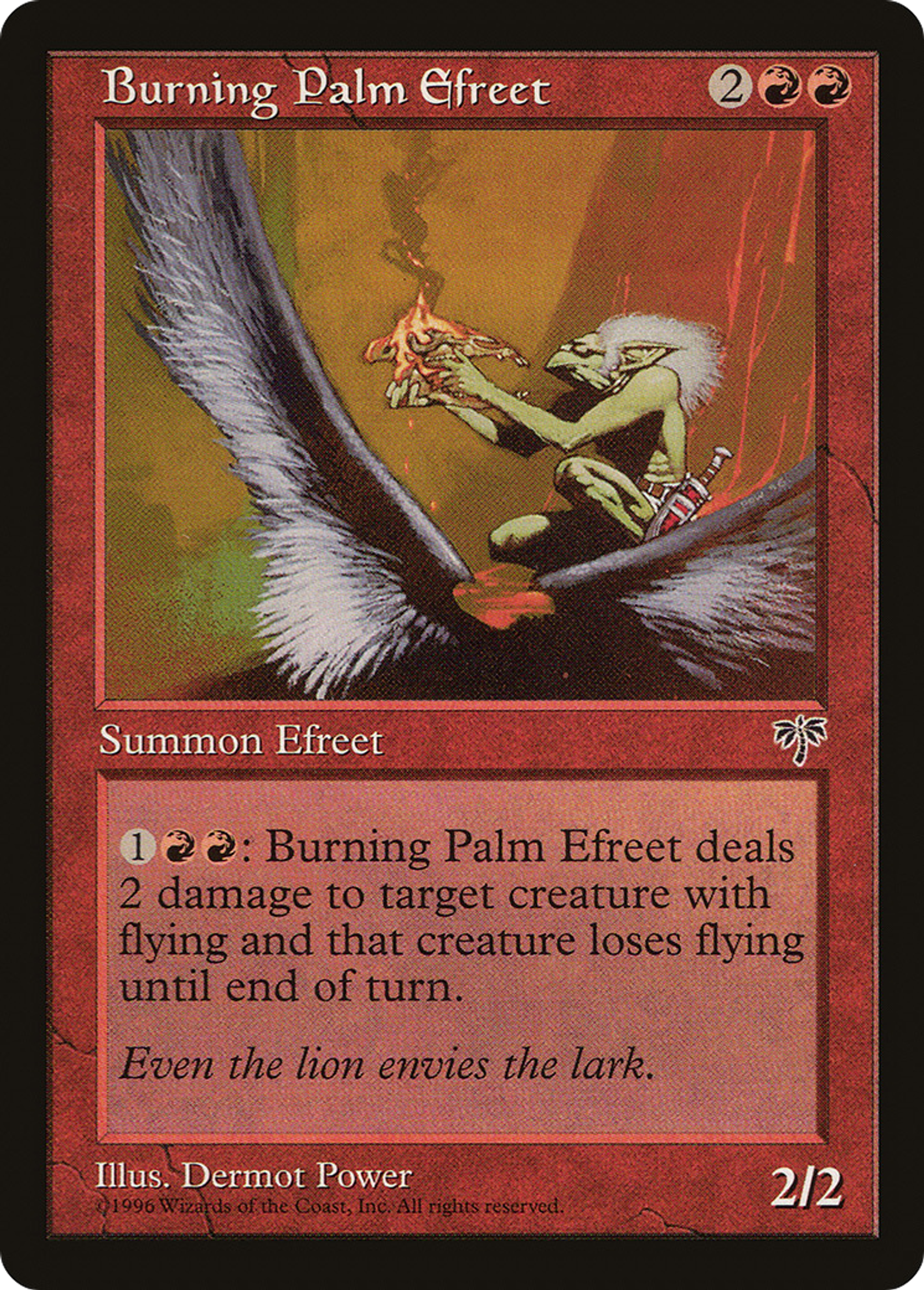 Burning Palm Efreet — Mirage — Magic: The Gathering
