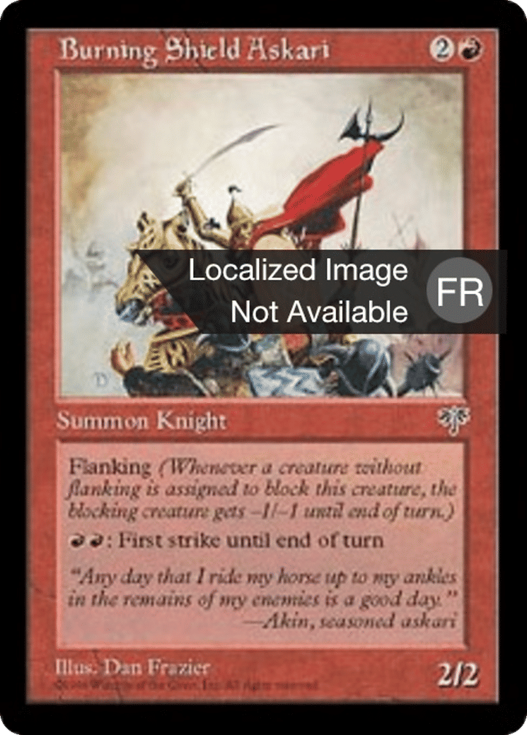 Askari du bouclier ardent — Mirage — Magic: The Gathering