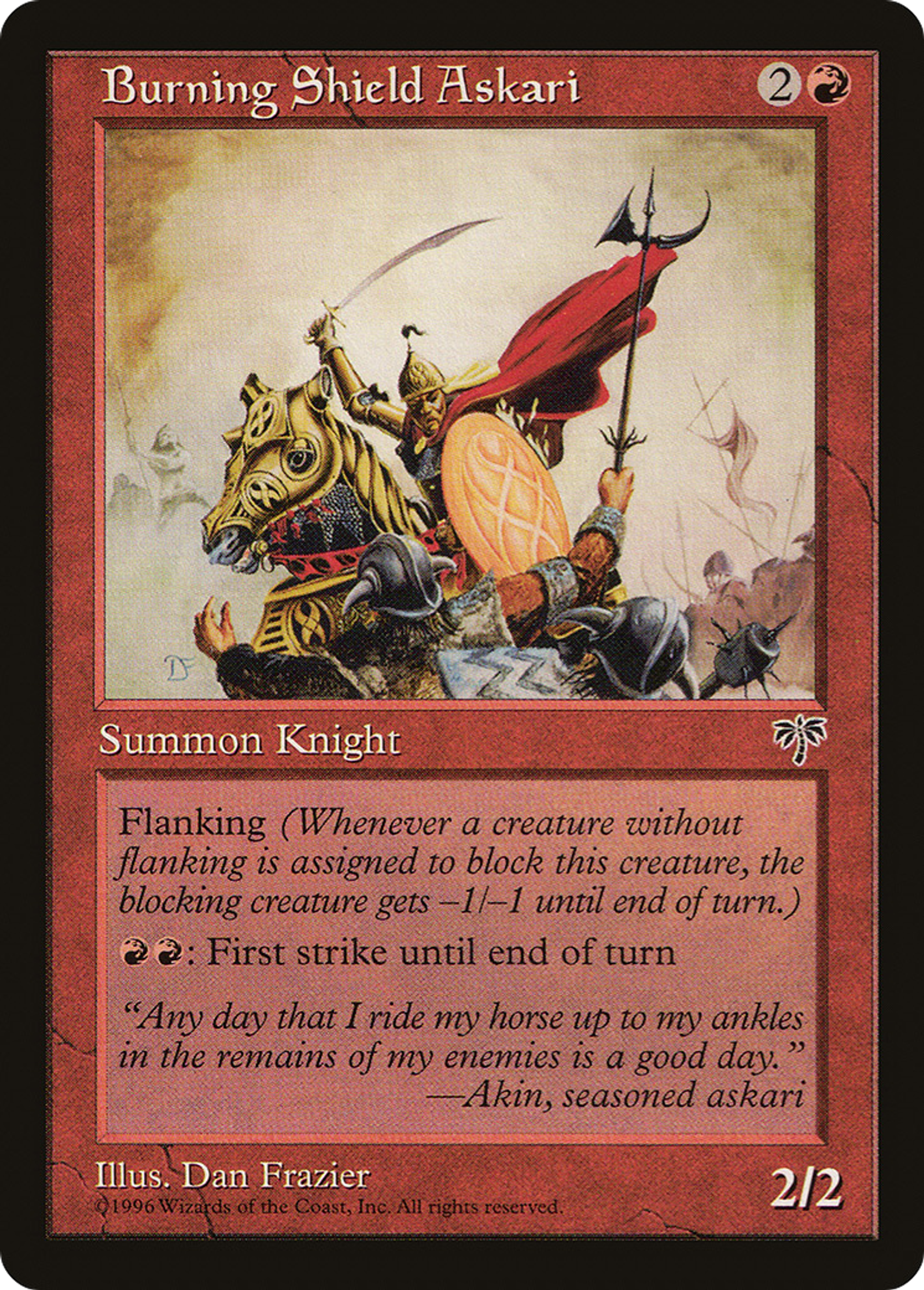 Burning Shield Askari — Mirage — Magic: The Gathering