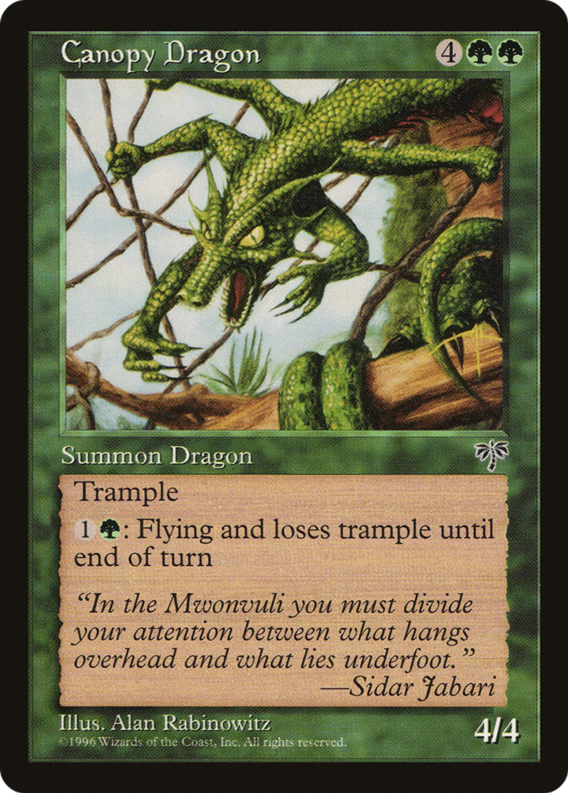 Canopy Dragon — Mirage — Magic: The Gathering
