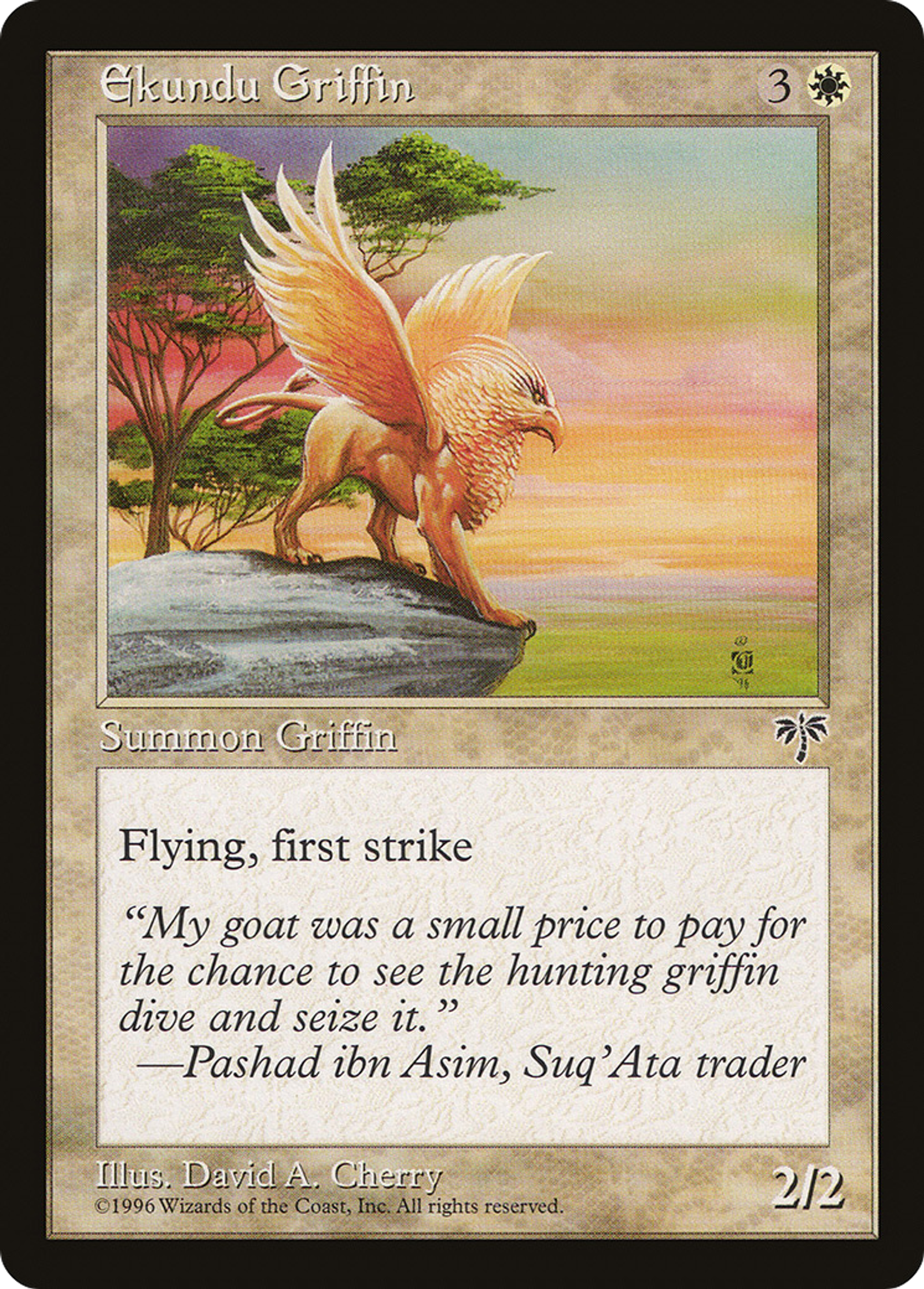 Ekundu Griffin — Mirage — Magic: The Gathering