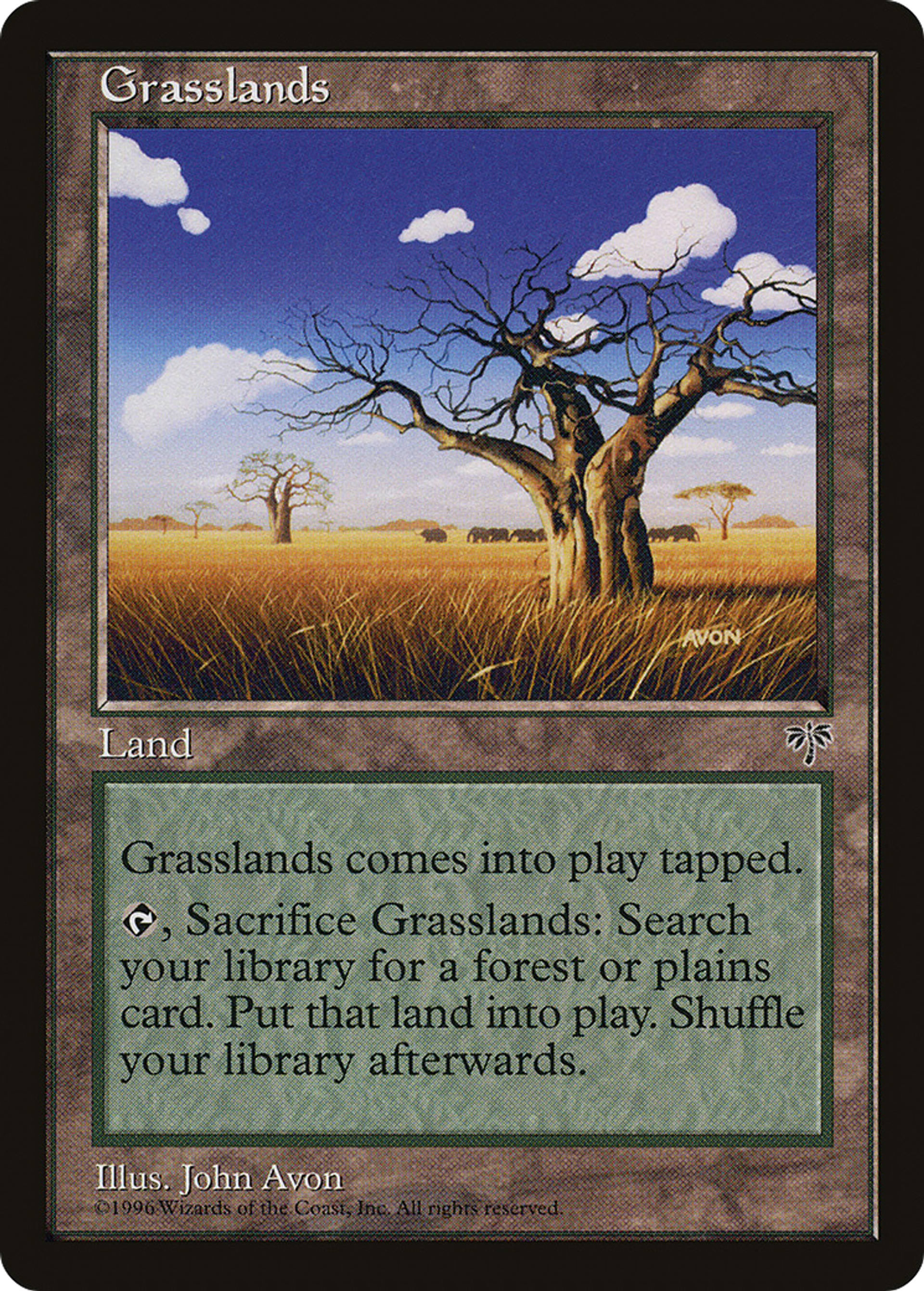 Grasslands — Mirage — Magic: The Gathering