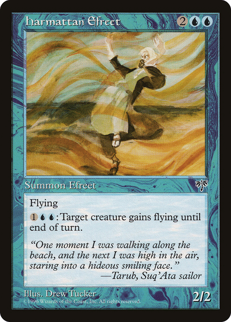 Harmattan Efreet — Mirage — Magic: The Gathering