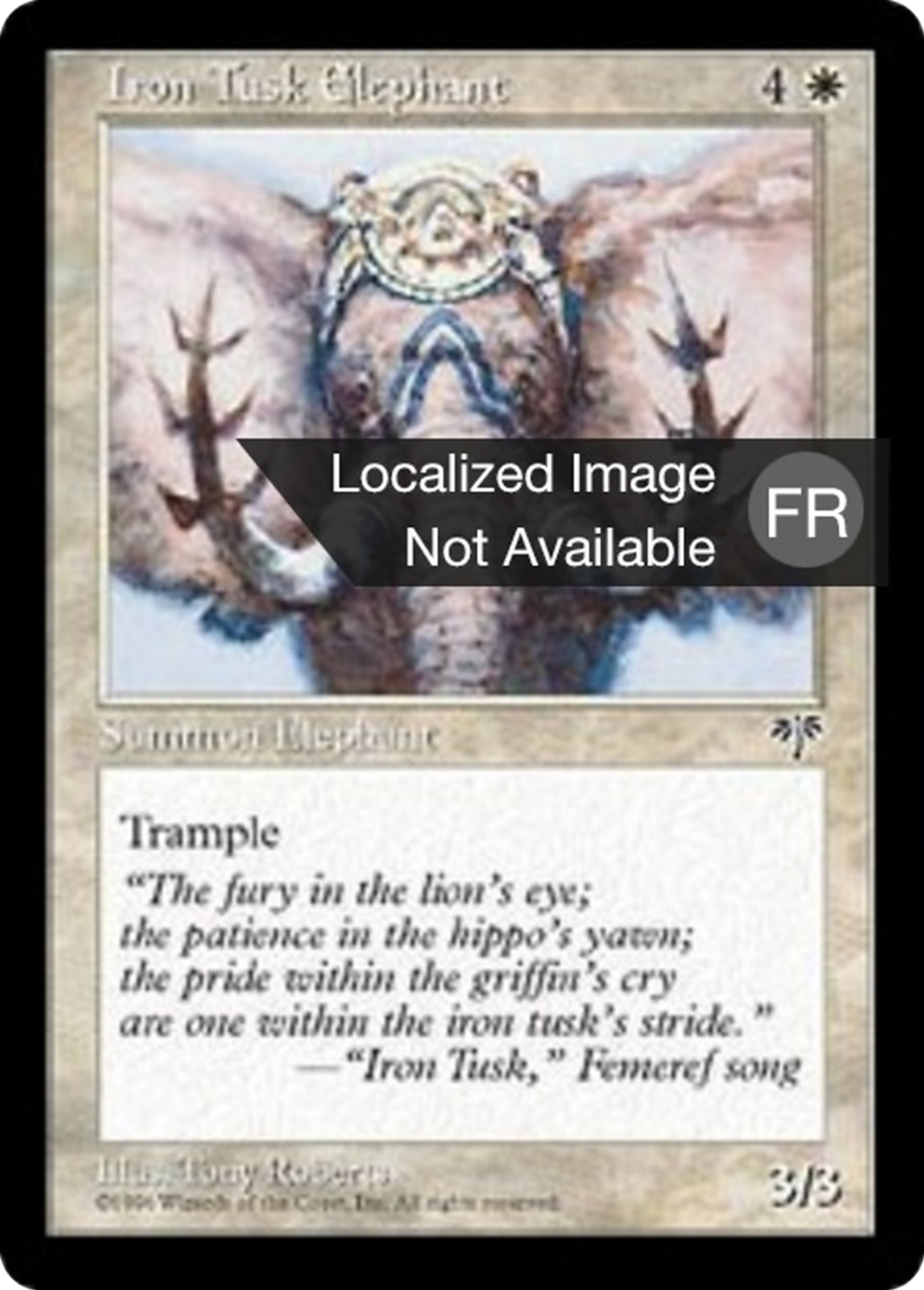 Eléphant aux défenses de fer — Mirage — Magic: The Gathering