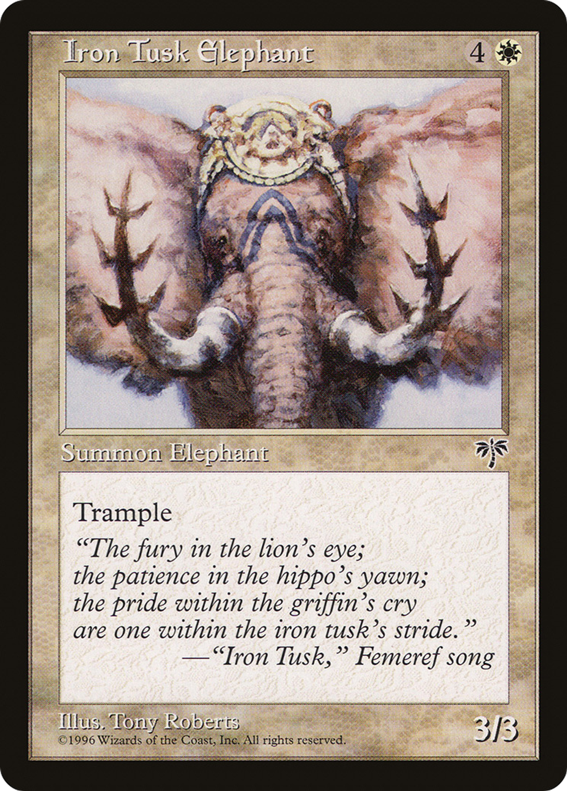 Iron Tusk Elephant — Mirage — Magic: The Gathering