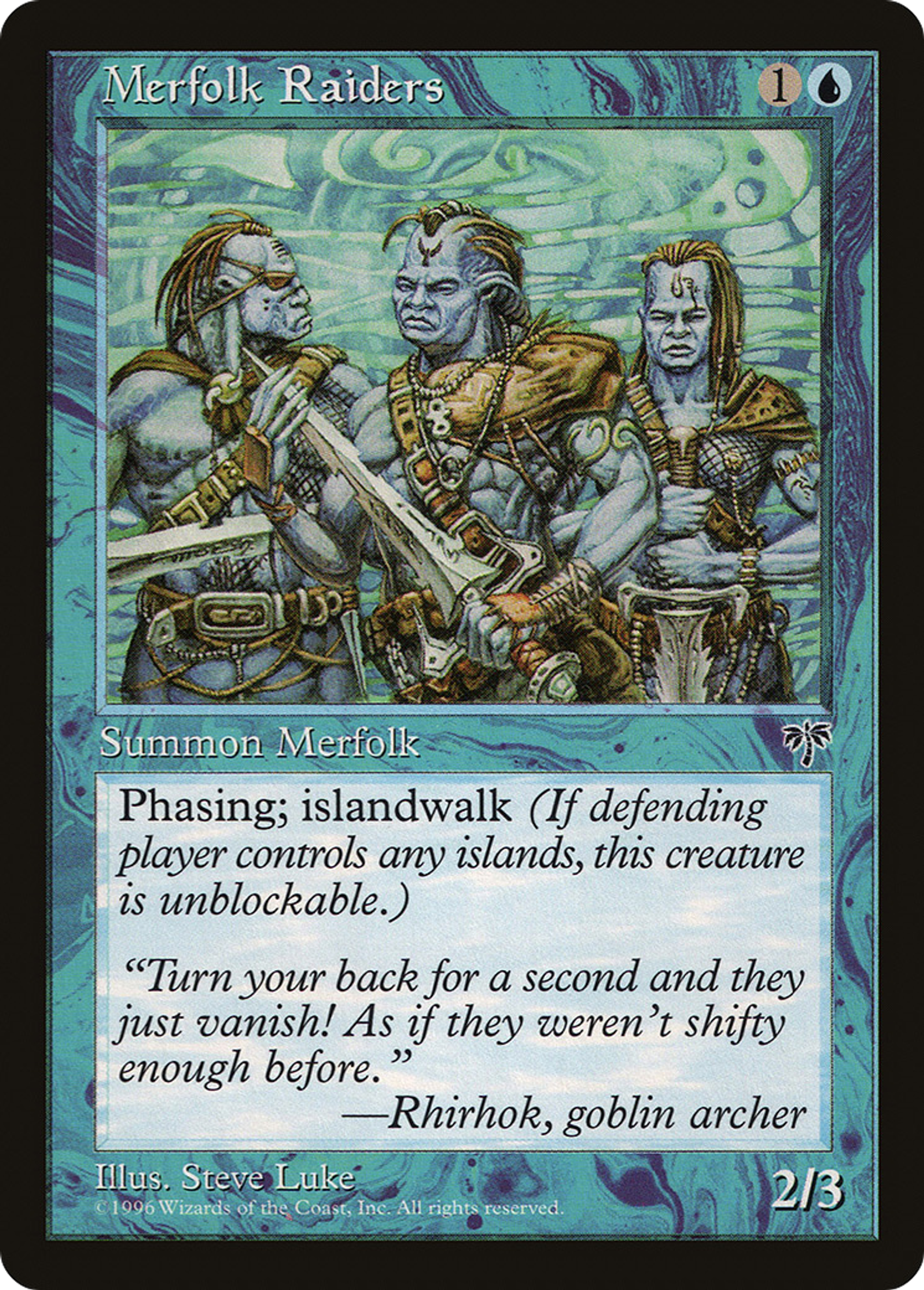 Merfolk Raiders — Mirage — Magic: The Gathering