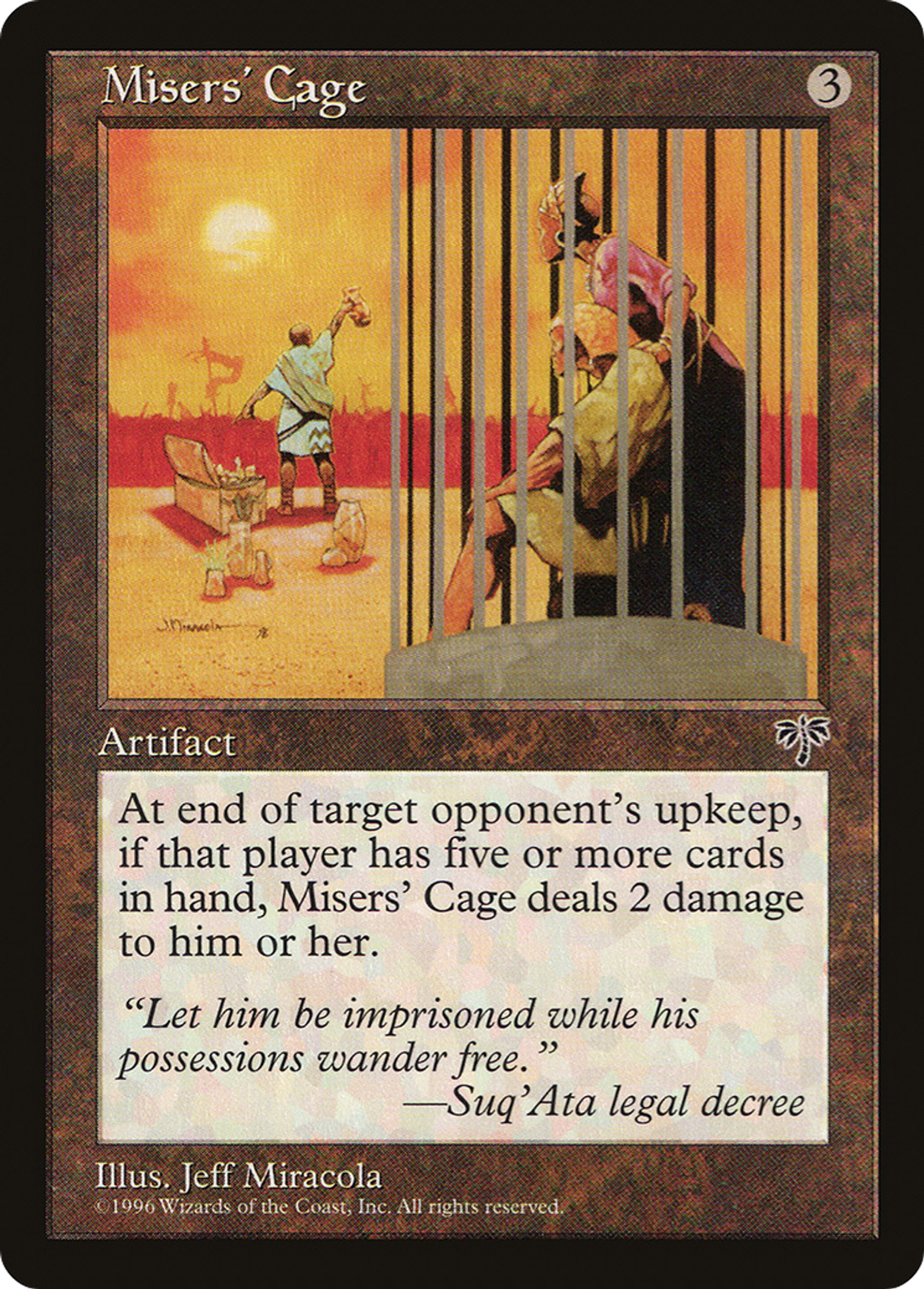 Misers' Cage — Mirage — Magic: The Gathering