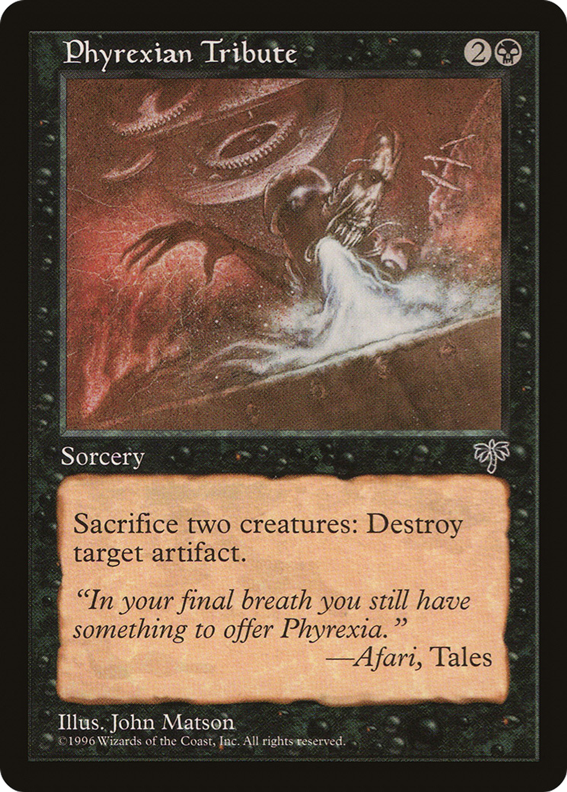 Phyrexian Tribute — Mirage — Magic: The Gathering
