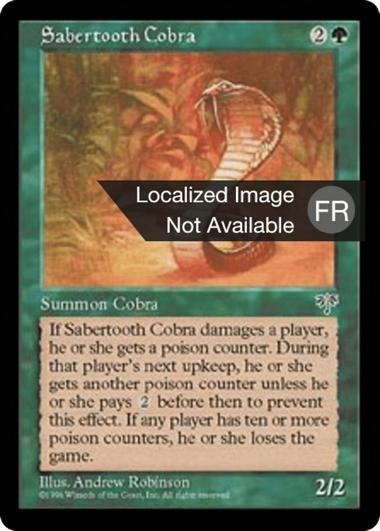 Cobra à dents de sabre — Mirage — Magic: The Gathering