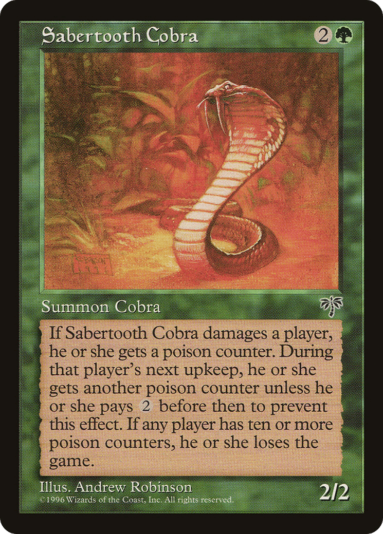 Sabertooth Cobra — Mirage — Magic: The Gathering