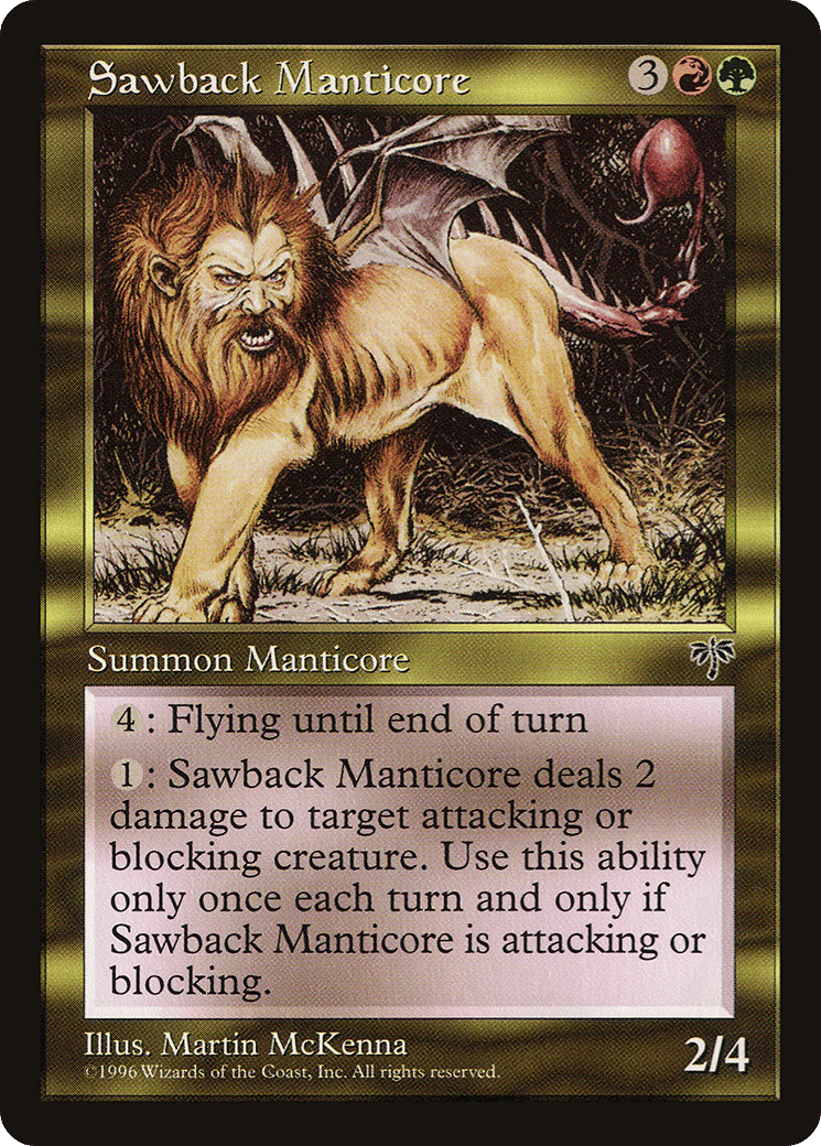 Sawback Manticore — Mirage — Magic: The Gathering