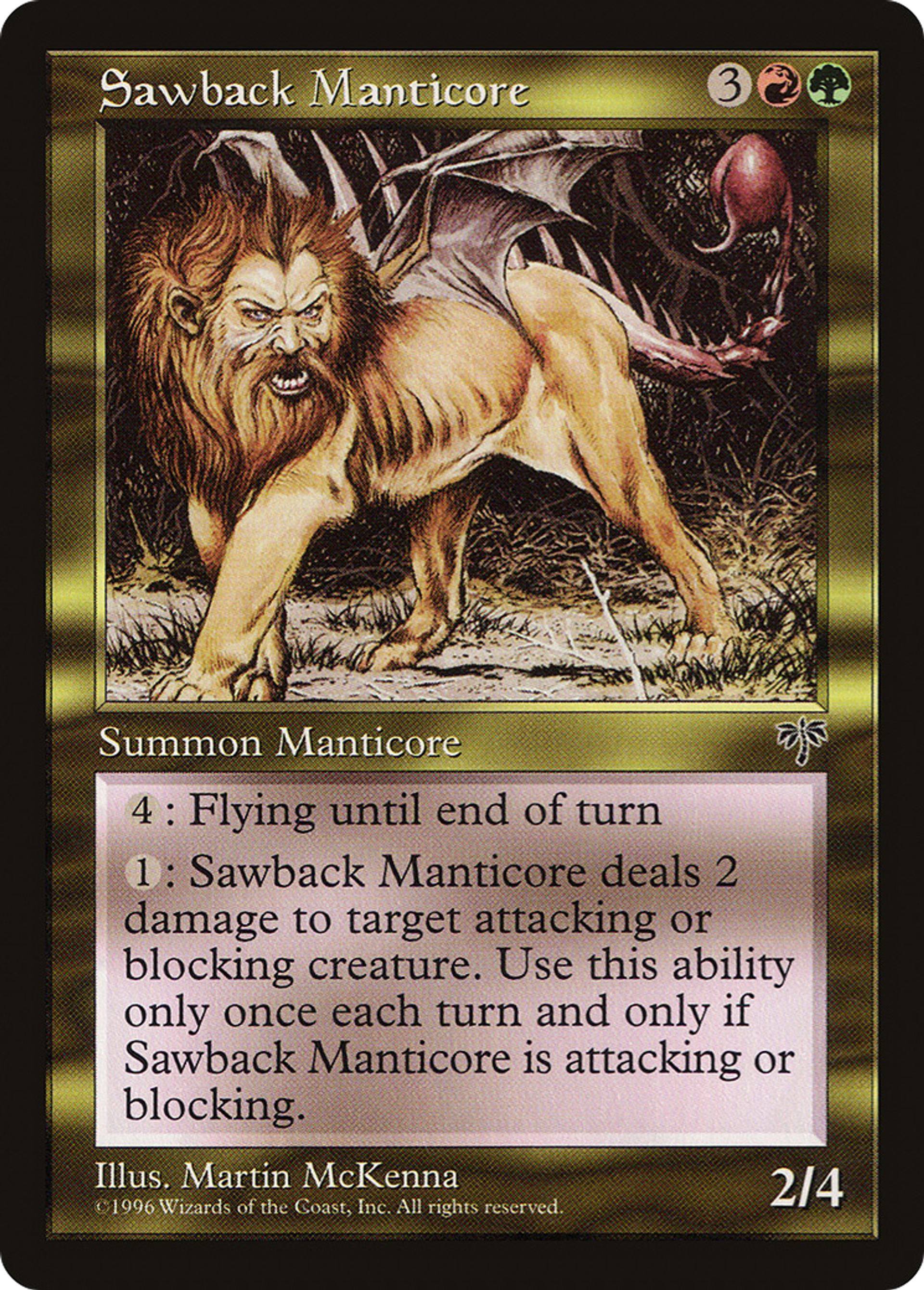 Sawback Manticore — Mirage — Magic: The Gathering