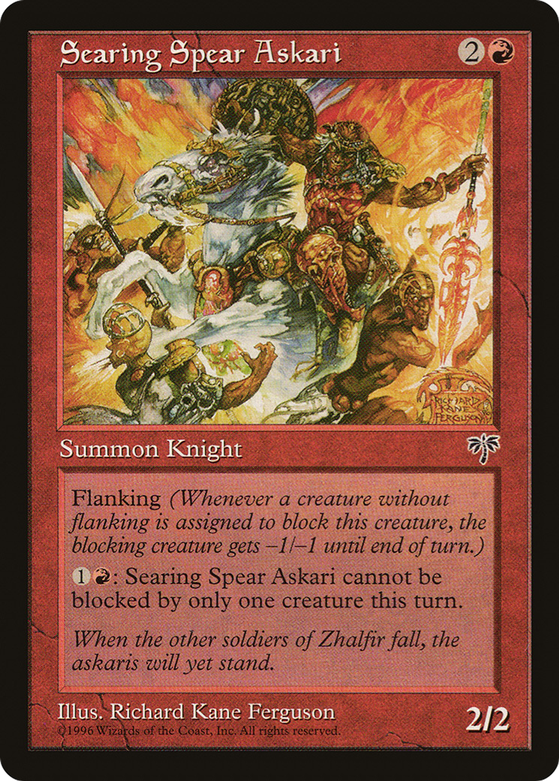 Searing Spear Askari — Mirage — Magic: The Gathering