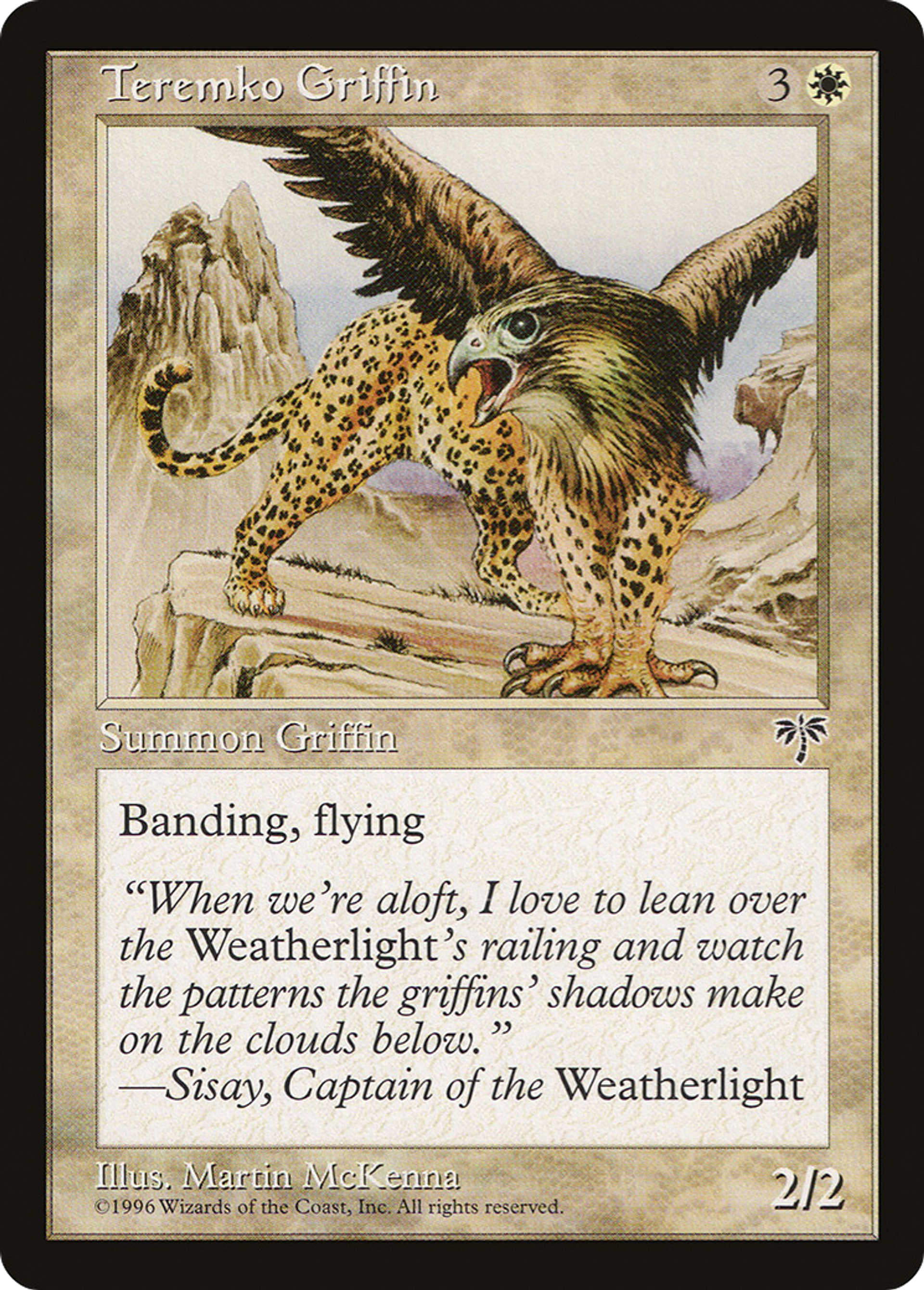 Teremko Griffin — Mirage — Magic: The Gathering