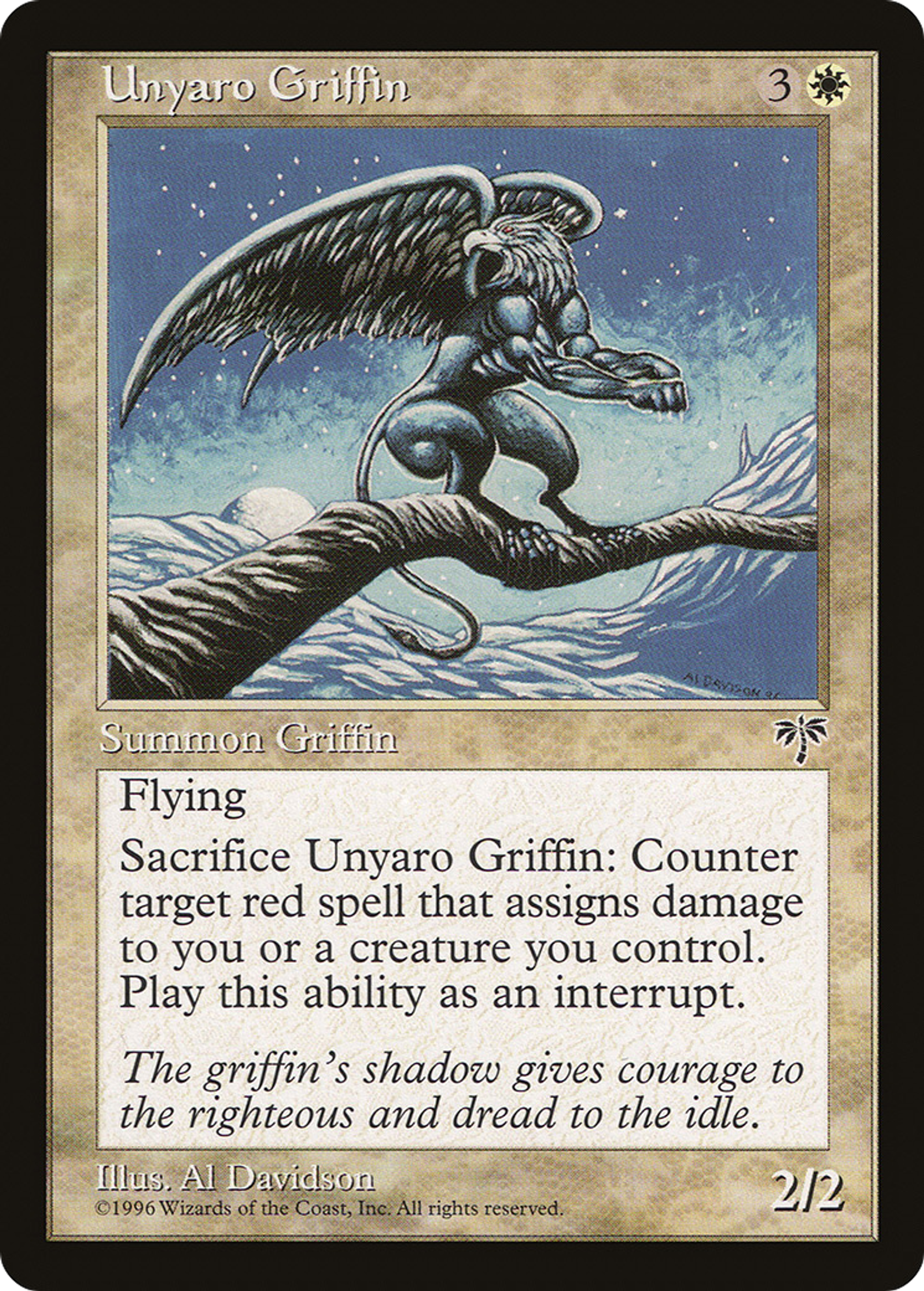 Unyaro Griffin — Mirage — Magic: The Gathering