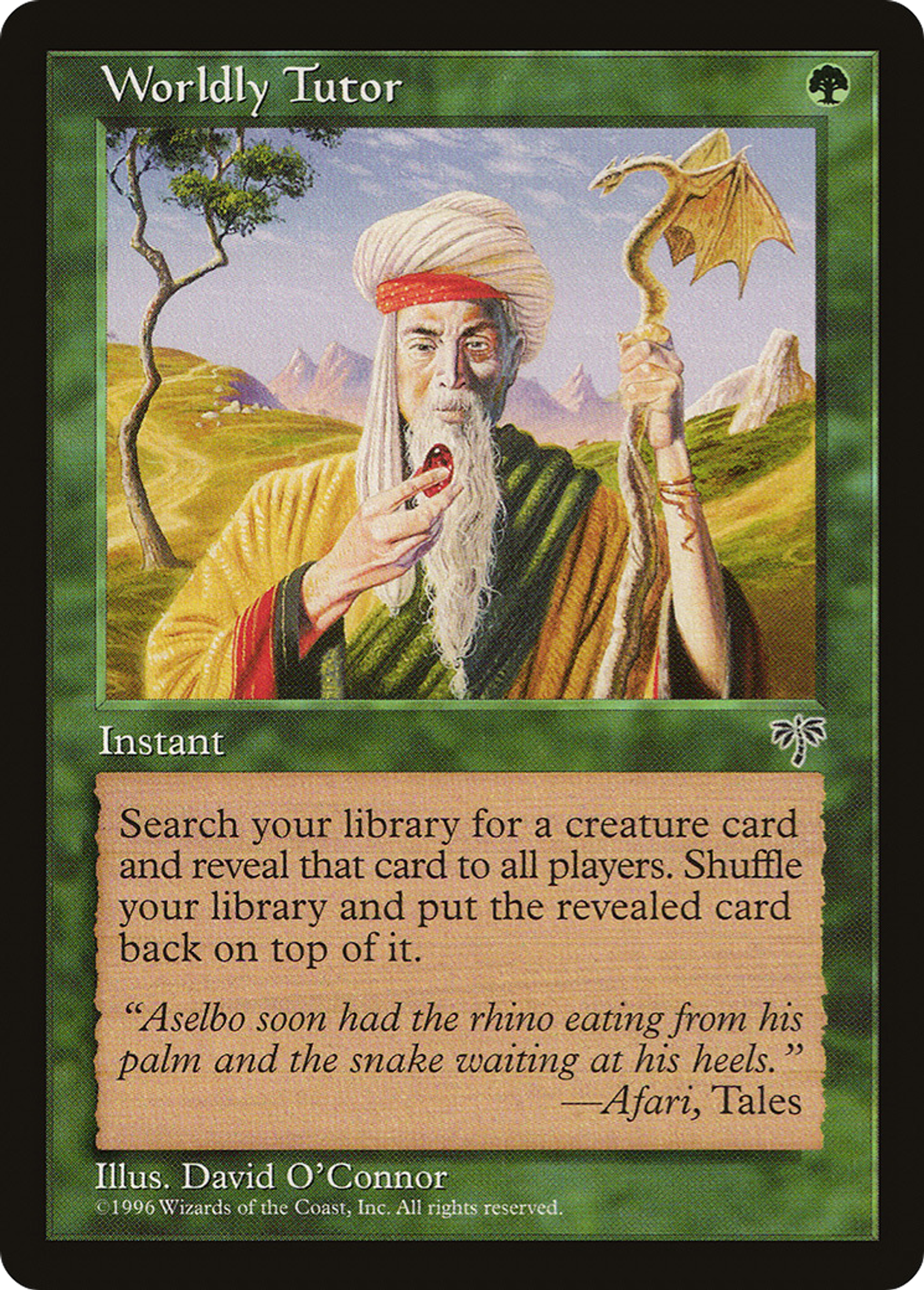 Worldly Tutor — Mirage — Magic: The Gathering
