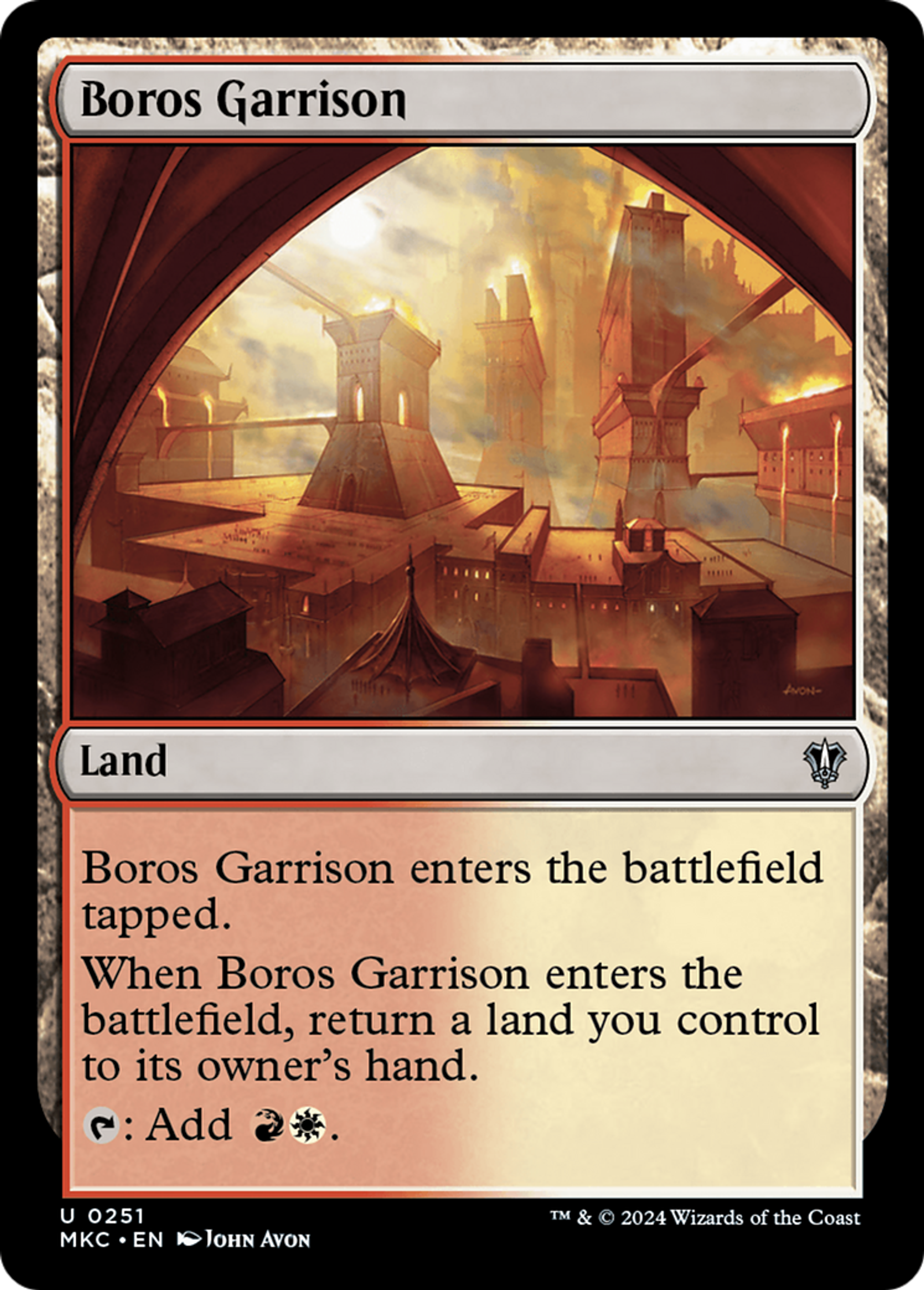 Boros Garrison — Murders at Karlov Manor Commander — Magic: The Gathering