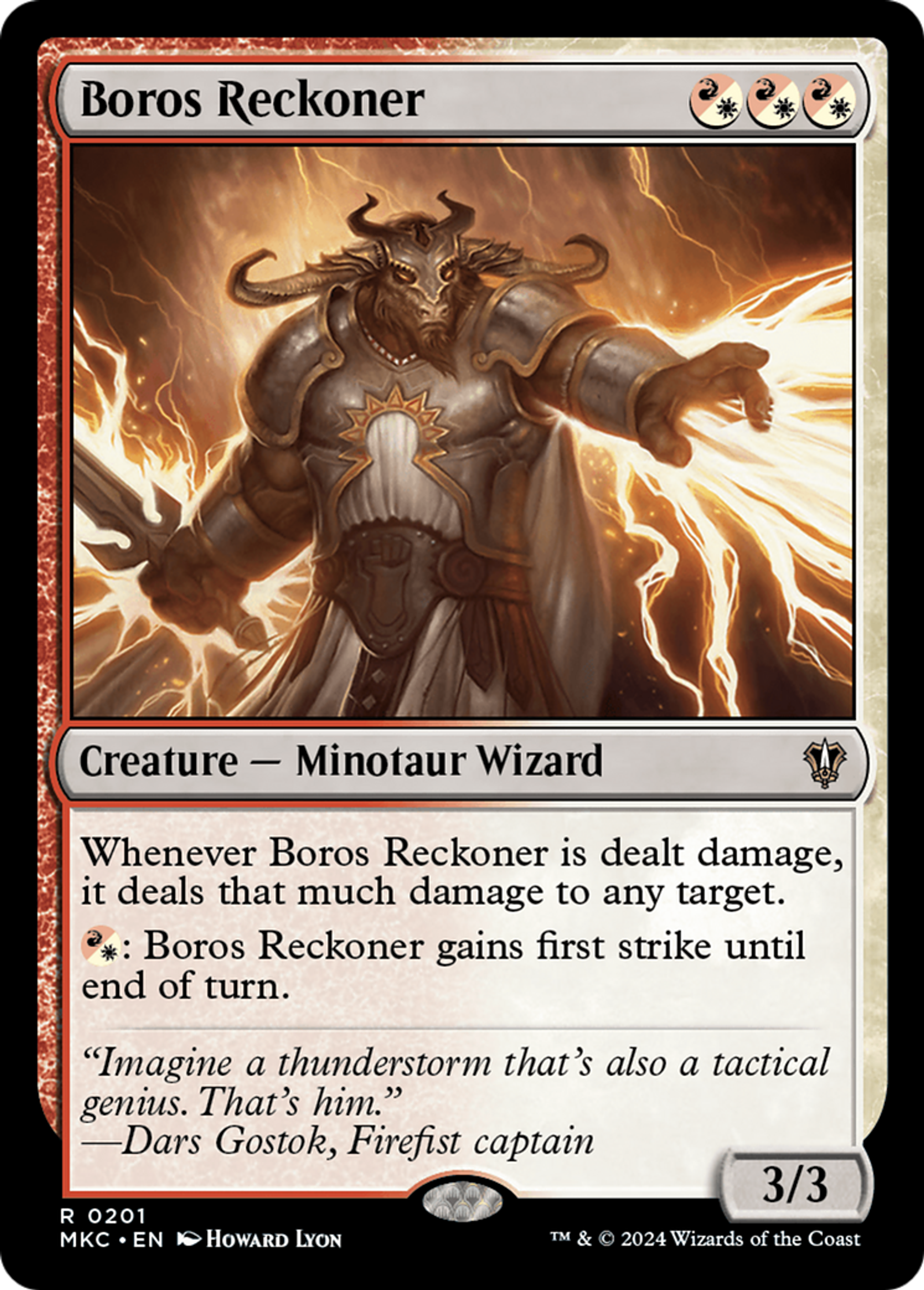 Boros Reckoner — Murders at Karlov Manor Commander — Magic: The Gathering