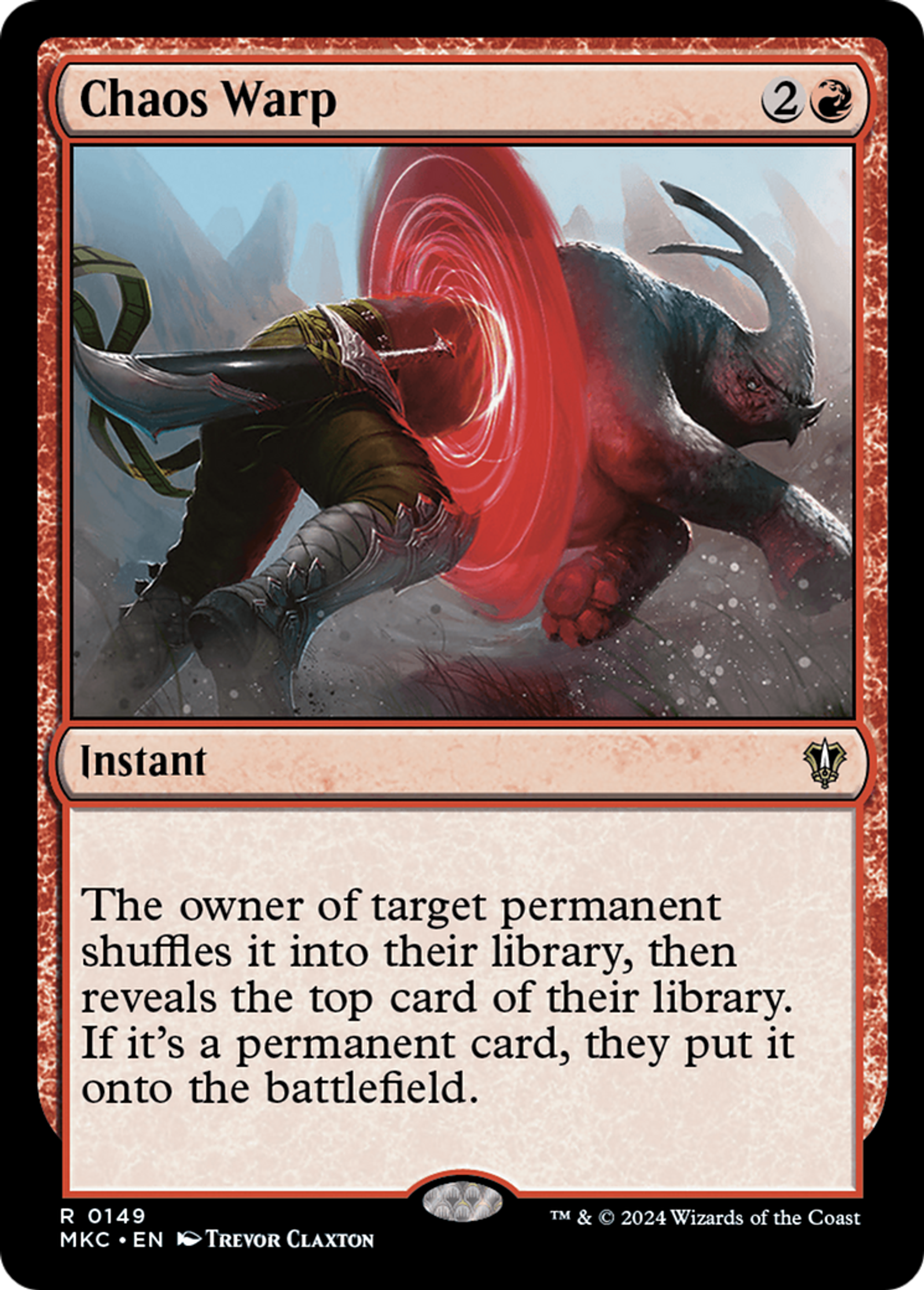 Chaos Warp — Murders at Karlov Manor Commander — Magic: The Gathering