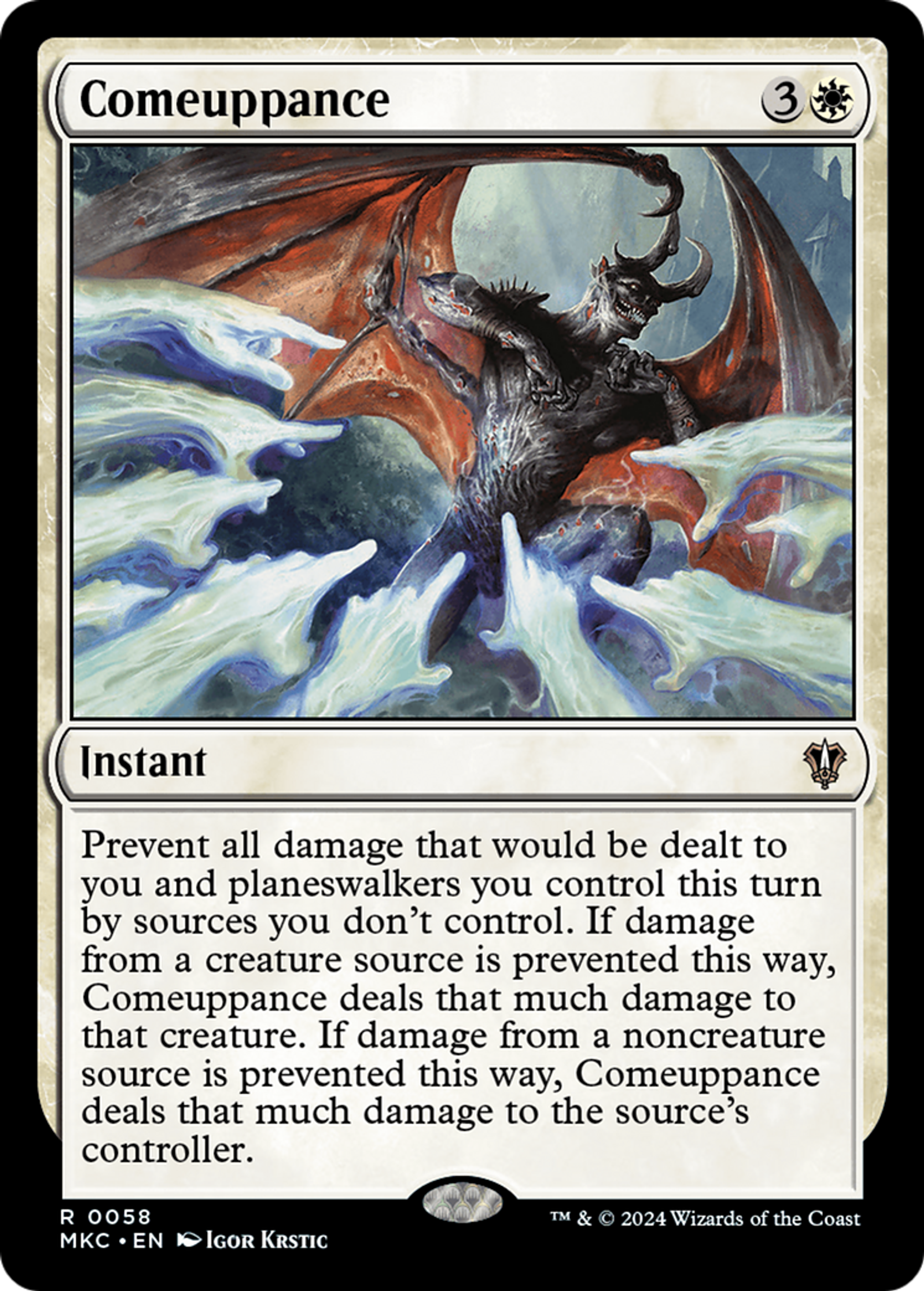 Comeuppance — Murders at Karlov Manor Commander — Magic: The Gathering